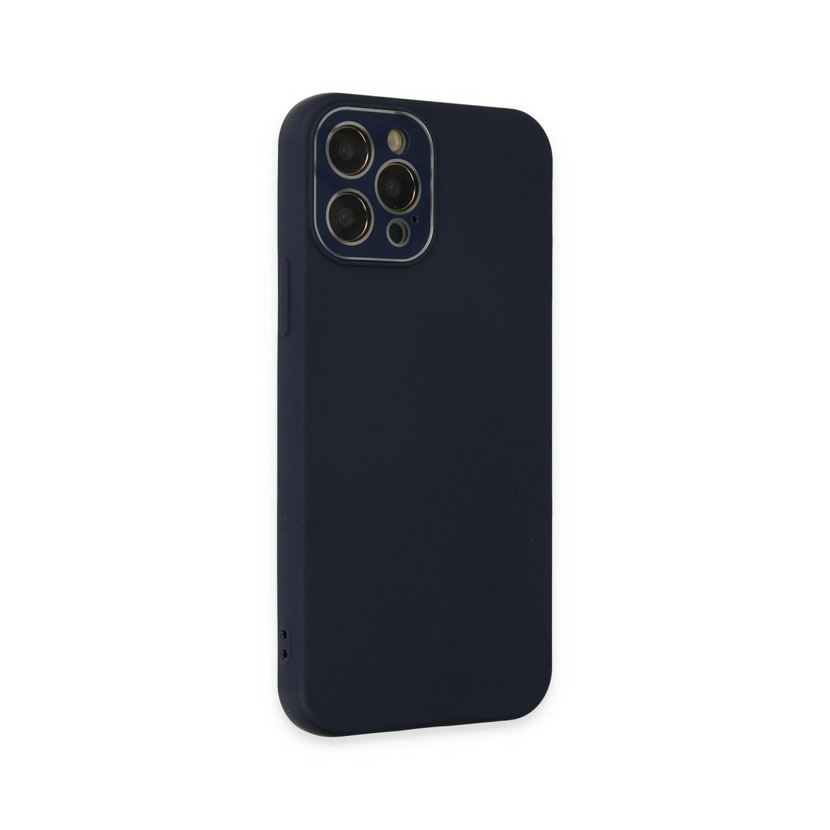 Apple İphone 12 Pro Max Kılıf Lansman Glass Kapak - Lacivert Apple İphone 12 Pro Max Kılıf Lansman Glass Kapak - Lacivert
