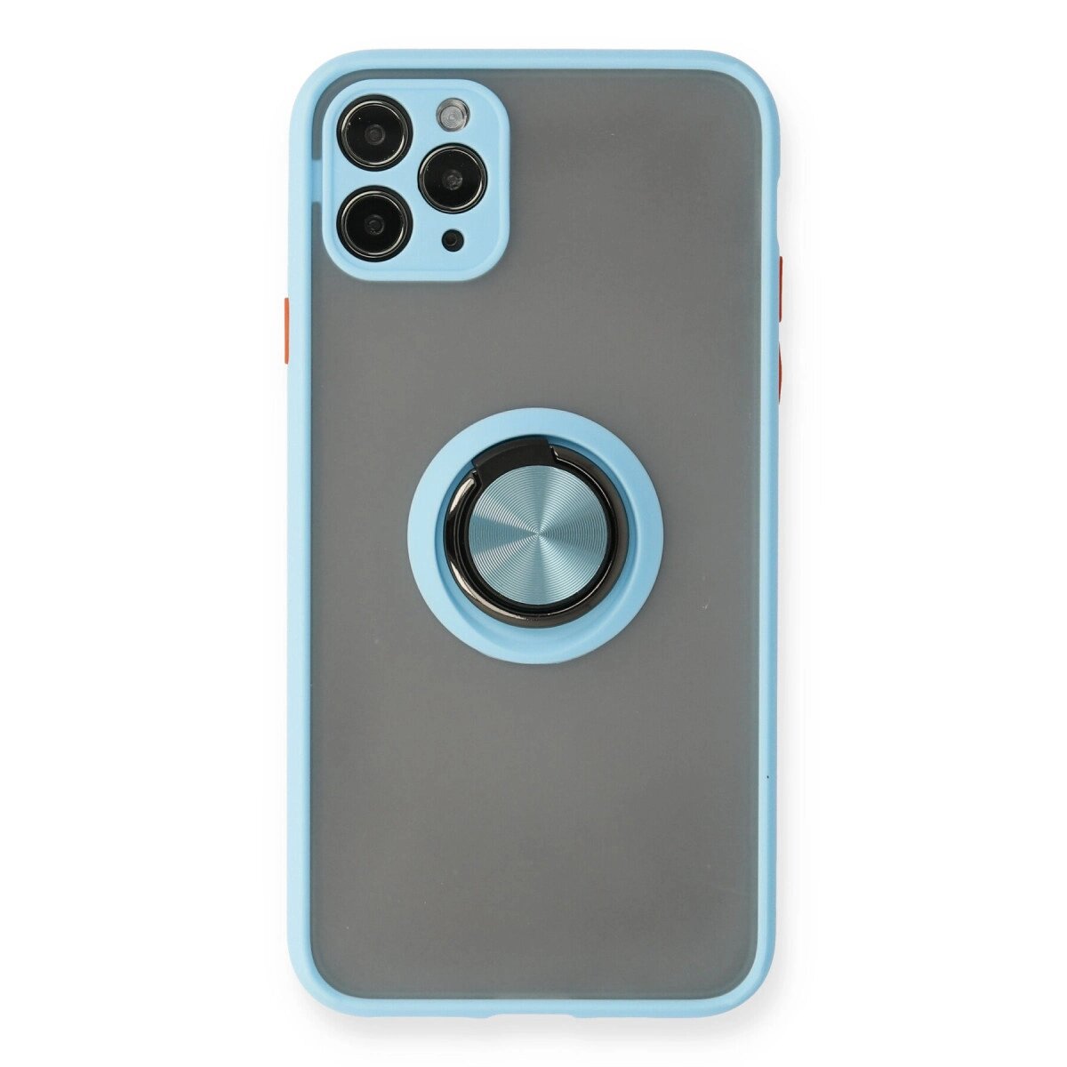 Apple İphone 11 Pro Max Kılıf Montreal Yüzüklü Silikon Kapak - Buz Mavi Apple İphone 11 Pro Max Kılıf Montreal Yüzüklü Silikon Kapak - Buz Mavi