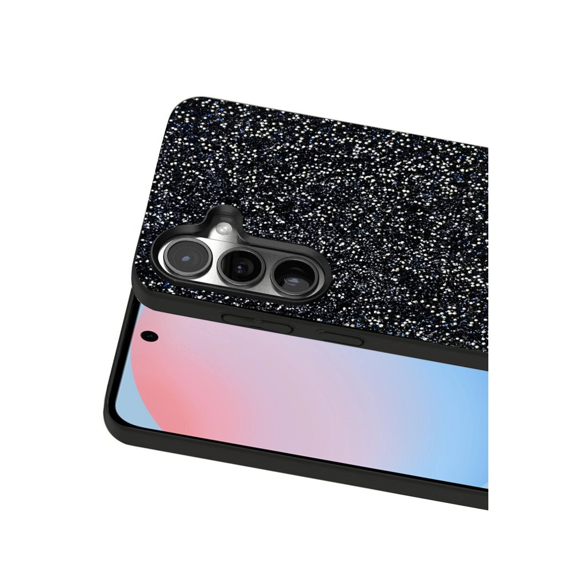 Onegif Samsung Galaxy S24 Bright Simli Kapak - Siyah Onegif Samsung Galaxy S24 Bright Simli Kapak - Siyah