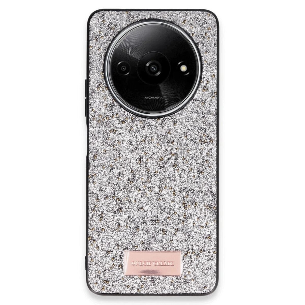 Onegif Xiaomi Redmi A3 4g Bright Simli Kapak - Gümüş Onegif Xiaomi Redmi A3 4g Bright Simli Kapak - Gümüş