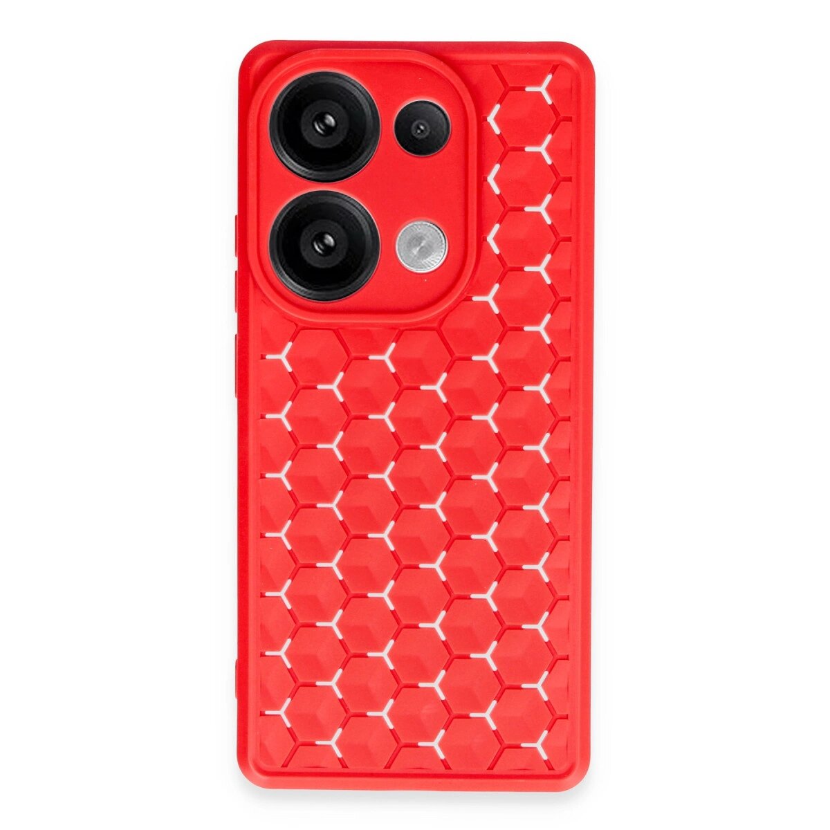 Xiaomi Redmi Note 13 Pro 4g Kılıf Petek Silikon Kapak - Kırmızı Xiaomi Redmi Note 13 Pro 4g Kılıf Petek Silikon Kapak - Kırmızı