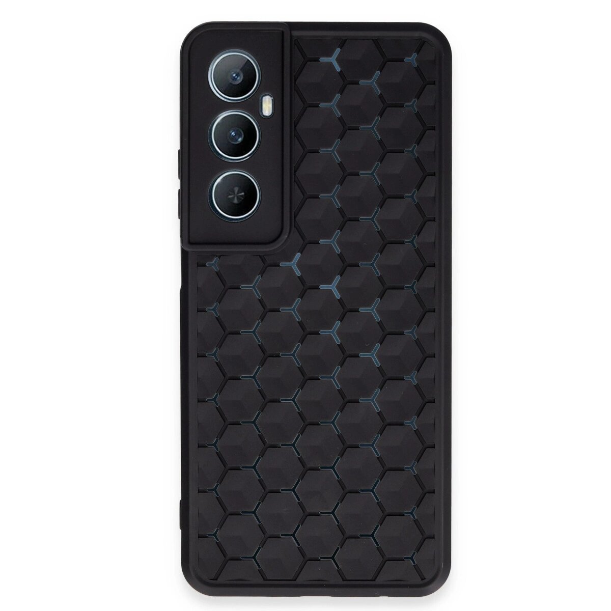 Realme C65 Kılıf Petek Silikon Kapak - Siyah Realme C65 Kılıf Petek Silikon Kapak - Siyah