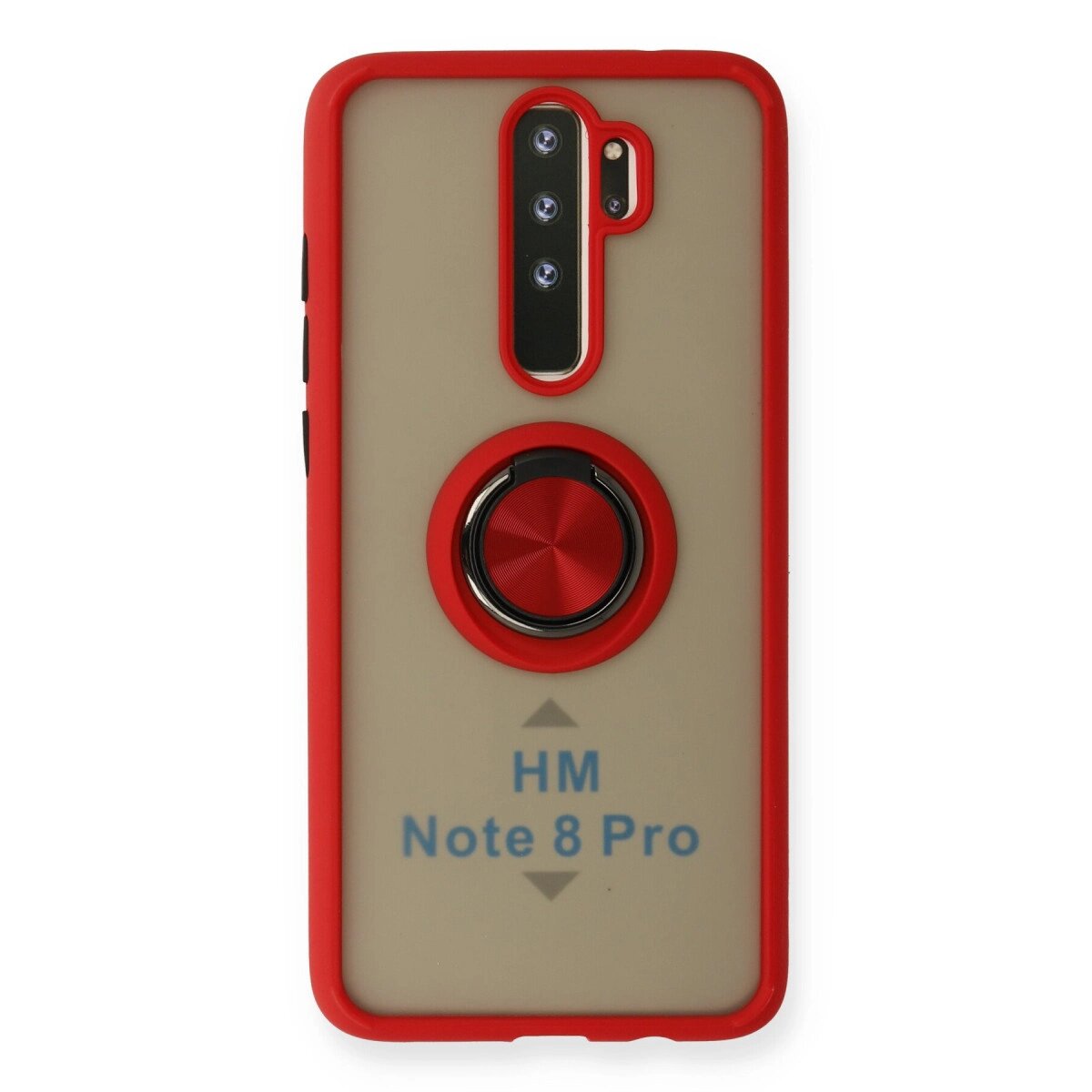 Xiaomi Redmi Note 8 Pro Kılıf Montreal Yüzüklü Silikon Kapak - Kırmızı Xiaomi Redmi Note 8 Pro Kılıf Montreal Yüzüklü Silikon Kapak - Kırmızı