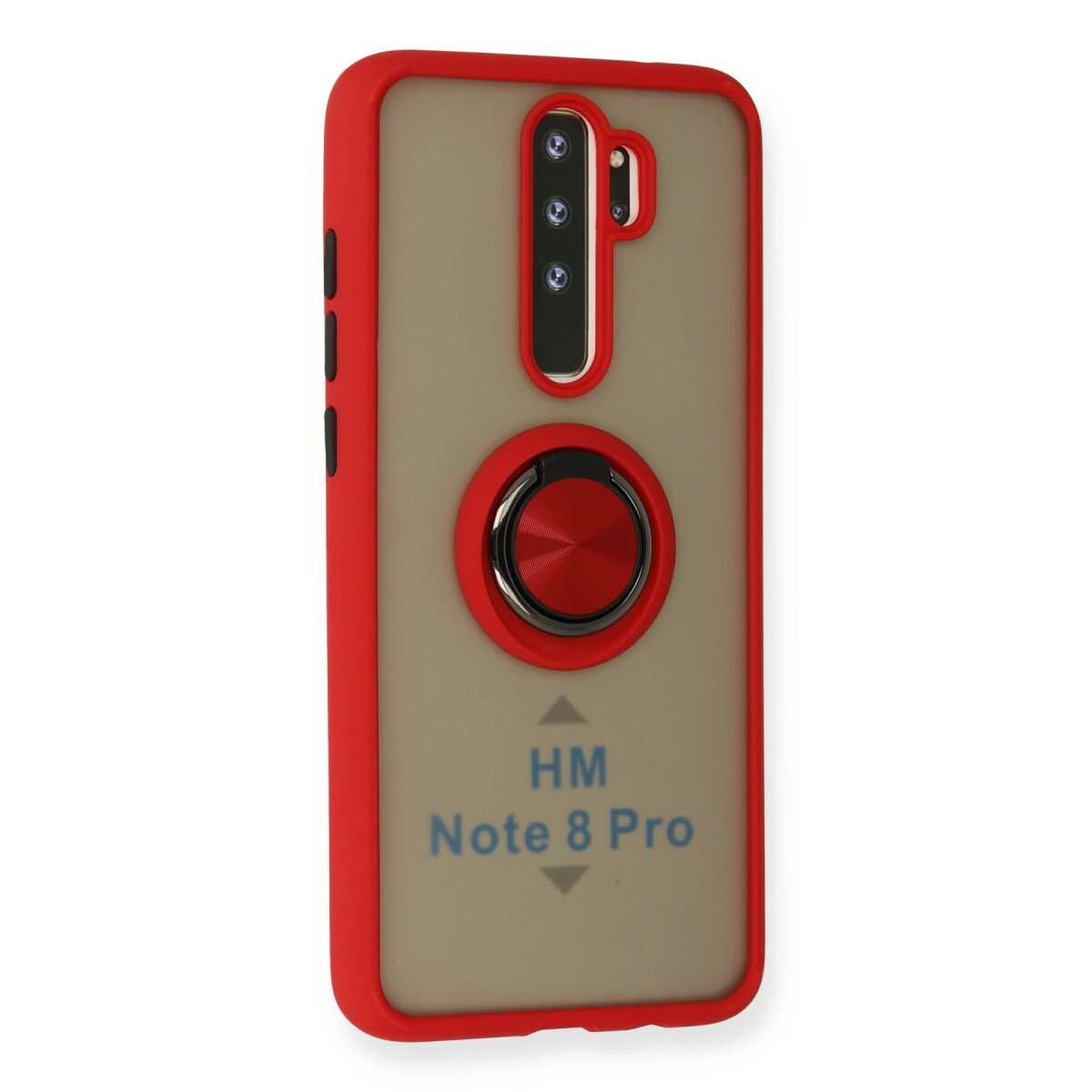 Xiaomi Redmi Note 8 Pro Kılıf Montreal Yüzüklü Silikon Kapak - Kırmızı Xiaomi Redmi Note 8 Pro Kılıf Montreal Yüzüklü Silikon Kapak - Kırmızı