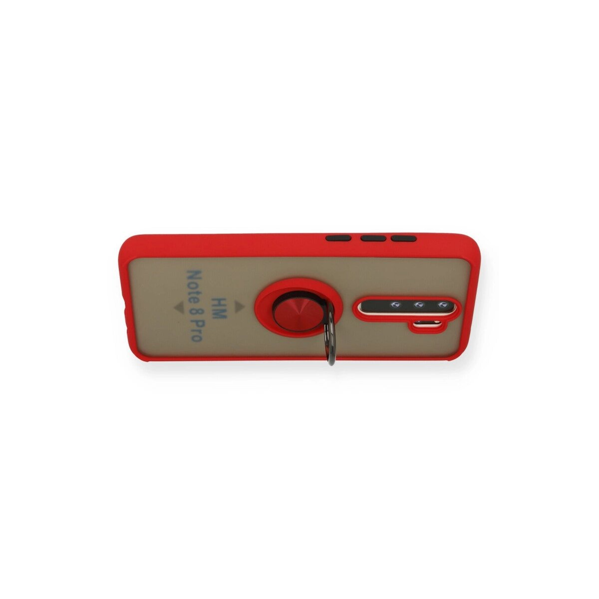 Xiaomi Redmi Note 8 Pro Kılıf Montreal Yüzüklü Silikon Kapak - Kırmızı Xiaomi Redmi Note 8 Pro Kılıf Montreal Yüzüklü Silikon Kapak - Kırmızı