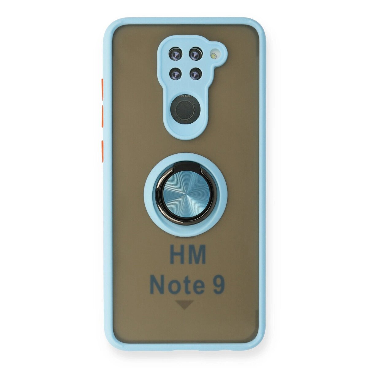 Xiaomi Redmi Note 9 Kılıf Montreal Yüzüklü Silikon Kapak - Buz Mavi Xiaomi Redmi Note 9 Kılıf Montreal Yüzüklü Silikon Kapak - Buz Mavi