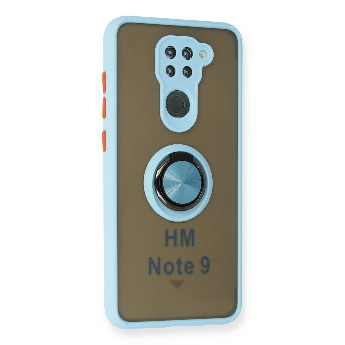 Xiaomi Redmi Note 9 Kılıf Montreal Yüzüklü Silikon Kapak - Buz Mavi Xiaomi Redmi Note 9 Kılıf Montreal Yüzüklü Silikon Kapak - Buz Mavi