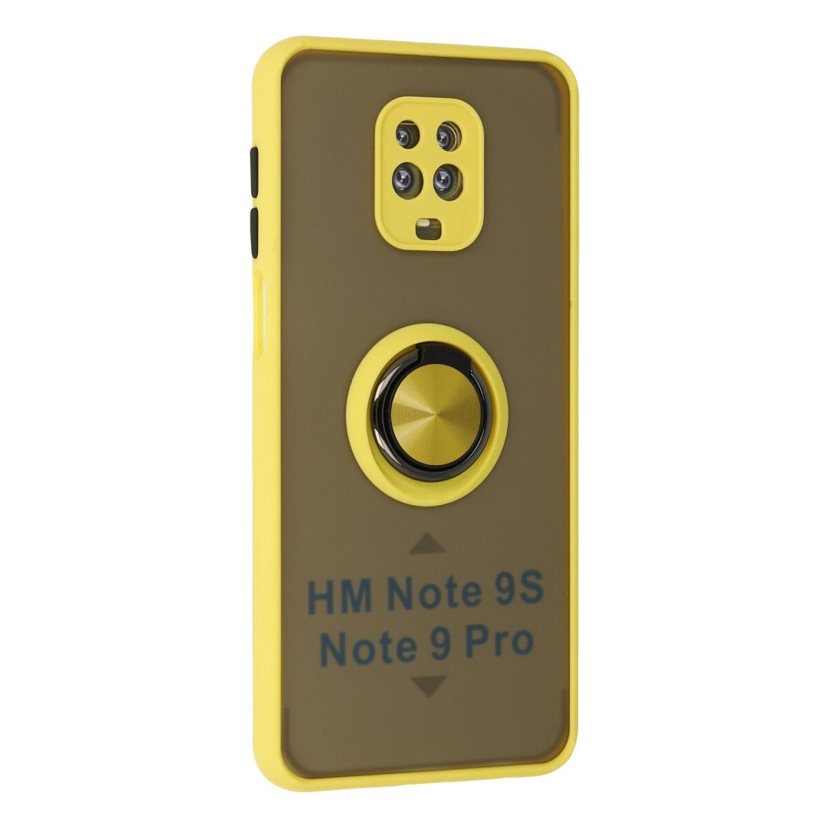 Xiaomi Redmi Note 9 Pro Kılıf Montreal Yüzüklü Silikon Kapak - Sarı Xiaomi Redmi Note 9 Pro Kılıf Montreal Yüzüklü Silikon Kapak - Sarı