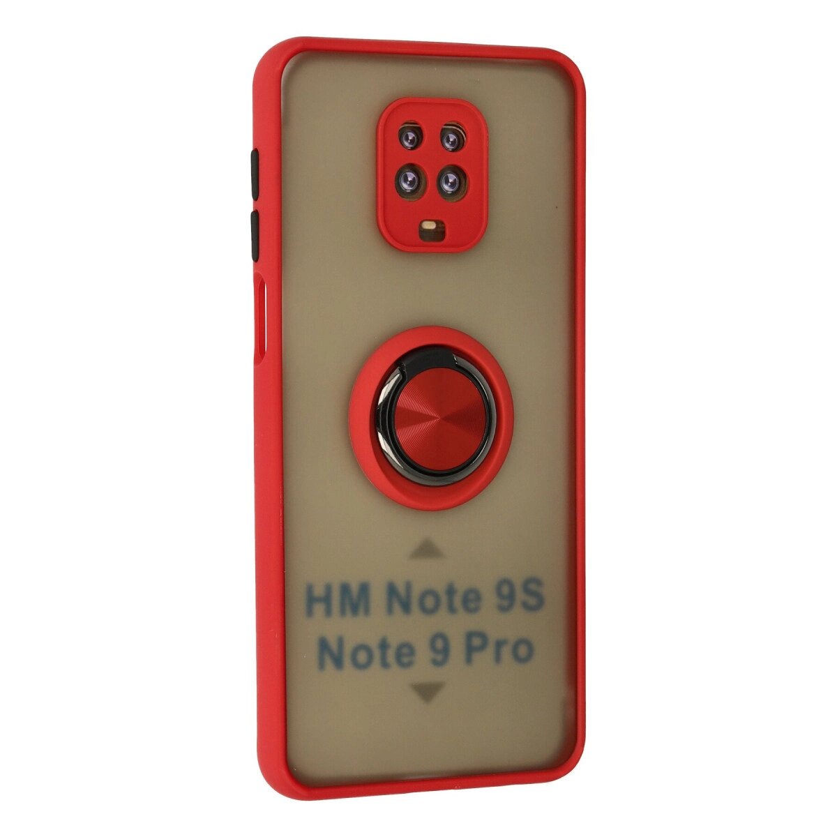 Xiaomi Redmi Note 9 Pro Kılıf Montreal Yüzüklü Silikon Kapak - Kırmızı Xiaomi Redmi Note 9 Pro Kılıf Montreal Yüzüklü Silikon Kapak - Kırmızı