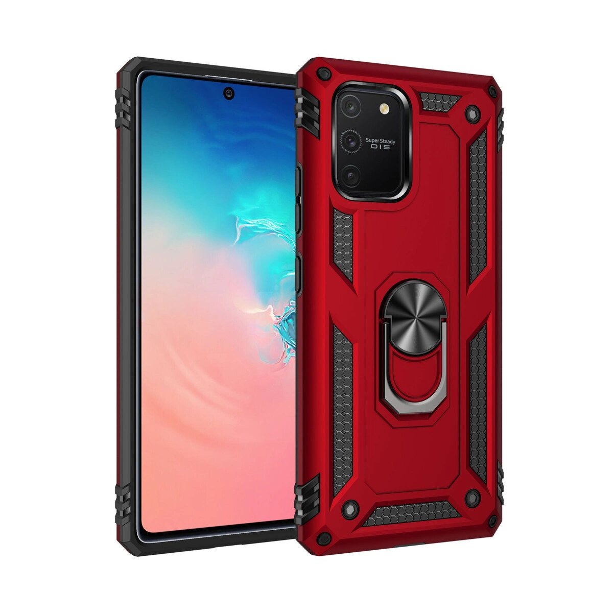 Samsung Galaxy A91 / S10 Lite Kılıf Sofya Yüzüklü Silikon Kapak - Kırmızı Samsung Galaxy A91 / S10 Lite Kılıf Sofya Yüzüklü Silikon Kapak - Kırmızı