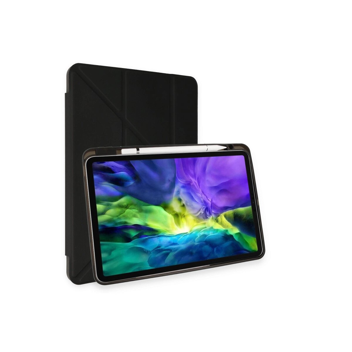 Apple İpad Pro 11 (2021) Kılıf Kalemlikli Hugo Tablet Kılıfı - Siyah