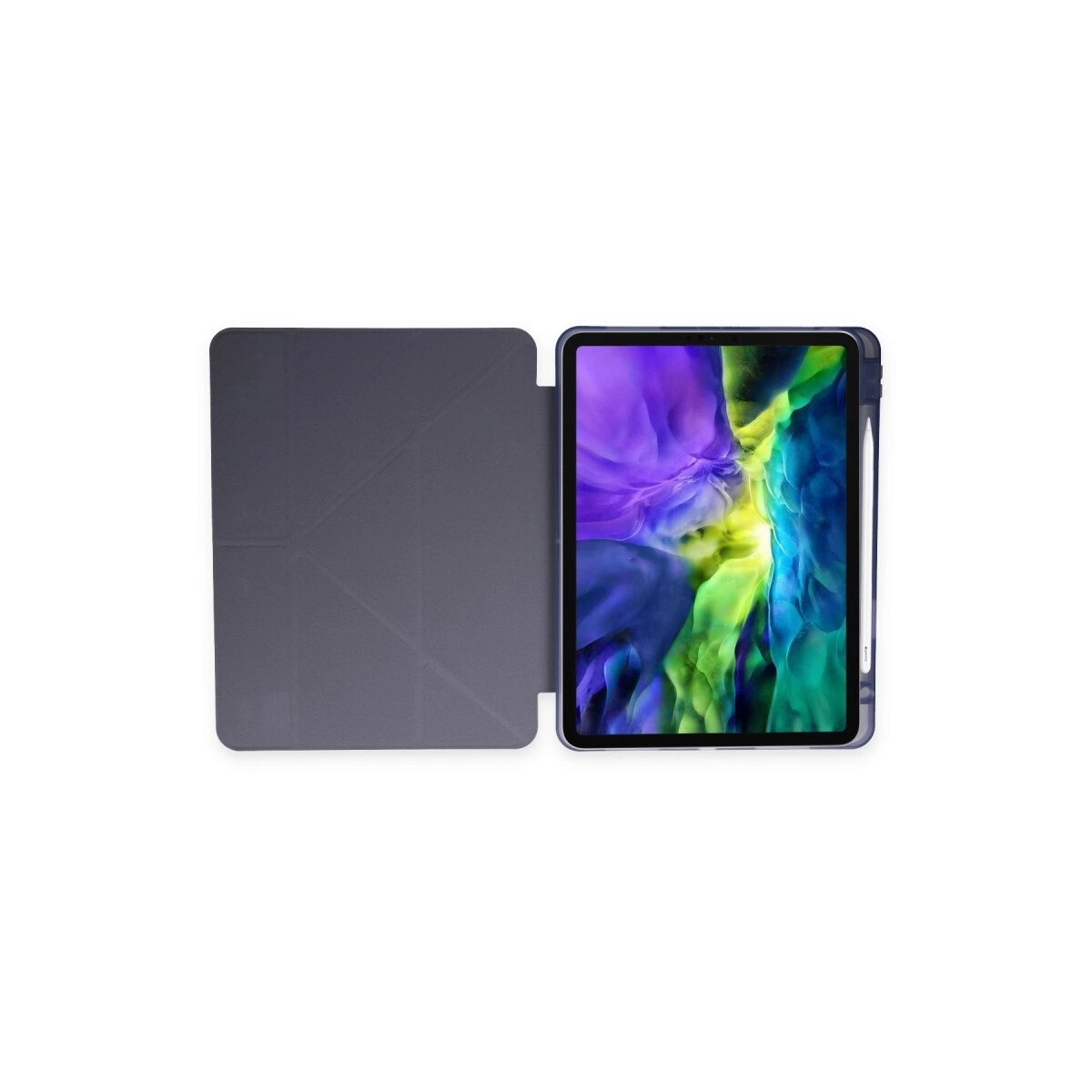 Apple İpad Pro 11 (2021) Kılıf Kalemlikli Hugo Tablet Kılıfı - Lila