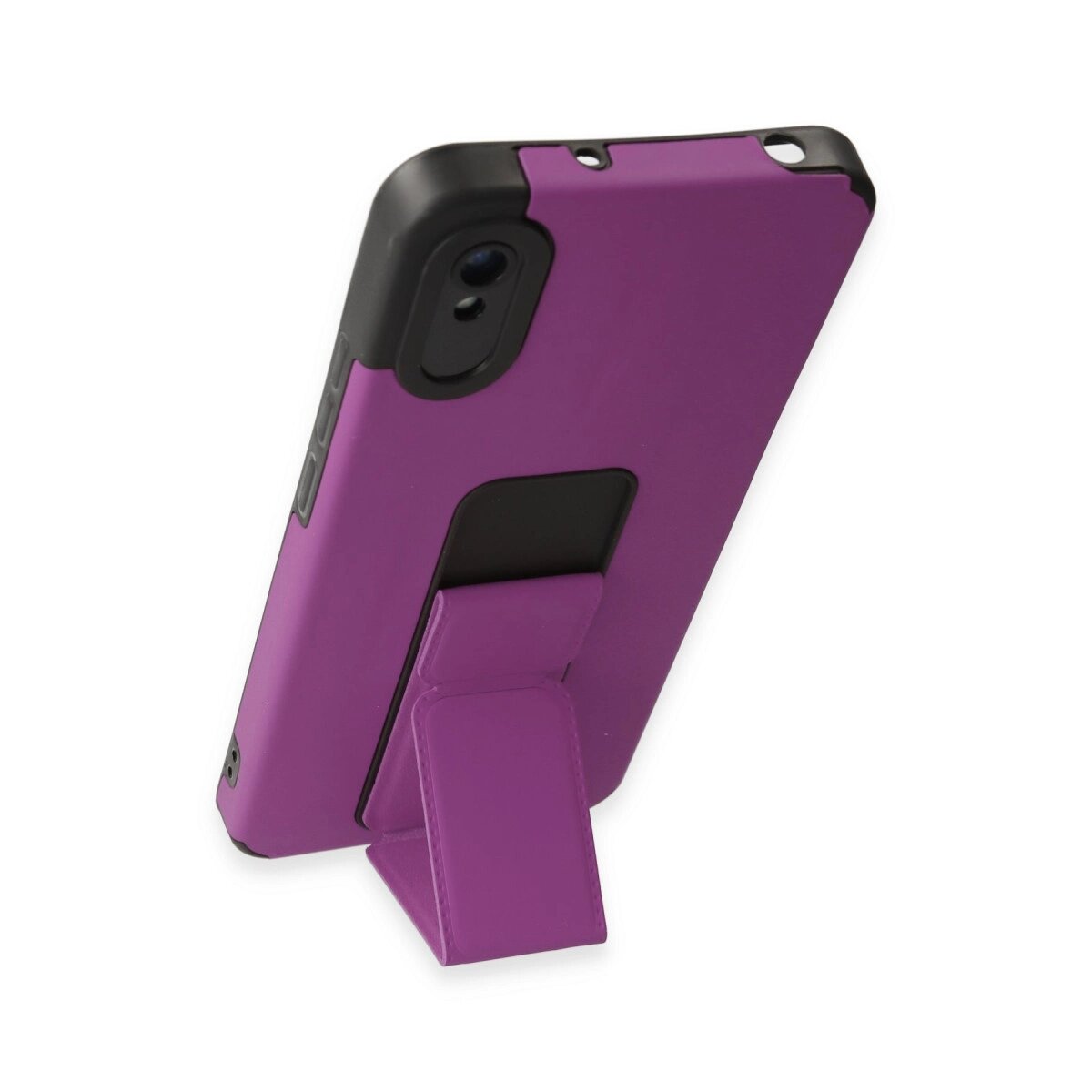 Xiaomi Redmi 9a Kılıf Mega Standlı Silikon - Mor Xiaomi Redmi 9a Kılıf Mega Standlı Silikon - Mor