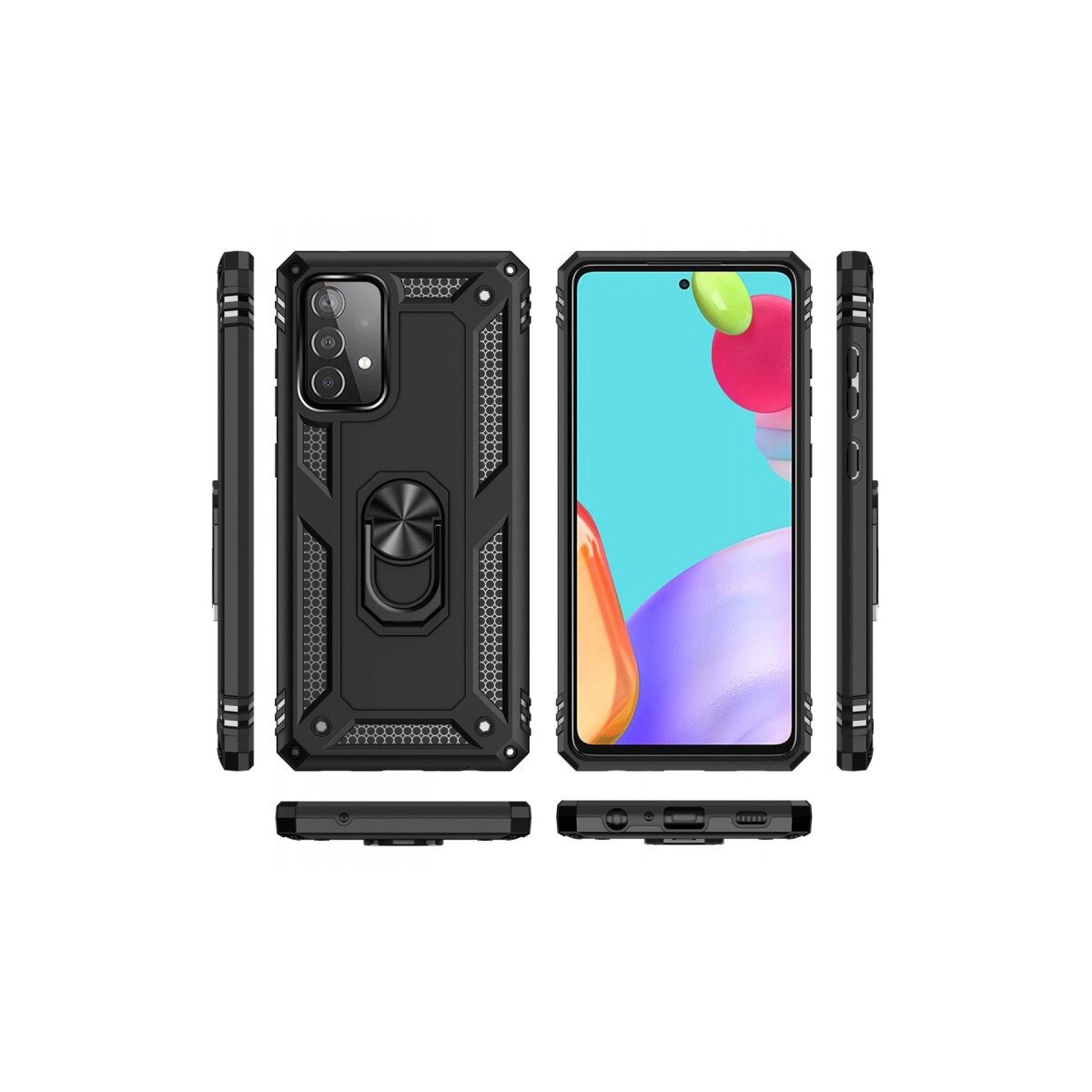Samsung Galaxy A33 5g Kılıf Sofya Yüzüklü Silikon Kapak - Siyah Samsung Galaxy A33 5g Kılıf Sofya Yüzüklü Silikon Kapak - Siyah