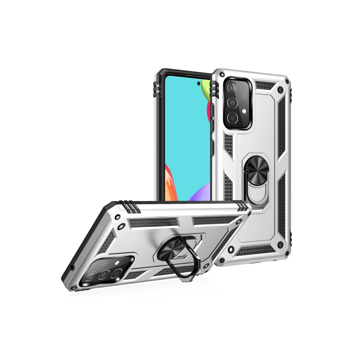 Samsung Galaxy A33 5g Kılıf Sofya Yüzüklü Silikon Kapak - Gümüş Samsung Galaxy A33 5g Kılıf Sofya Yüzüklü Silikon Kapak - Gümüş