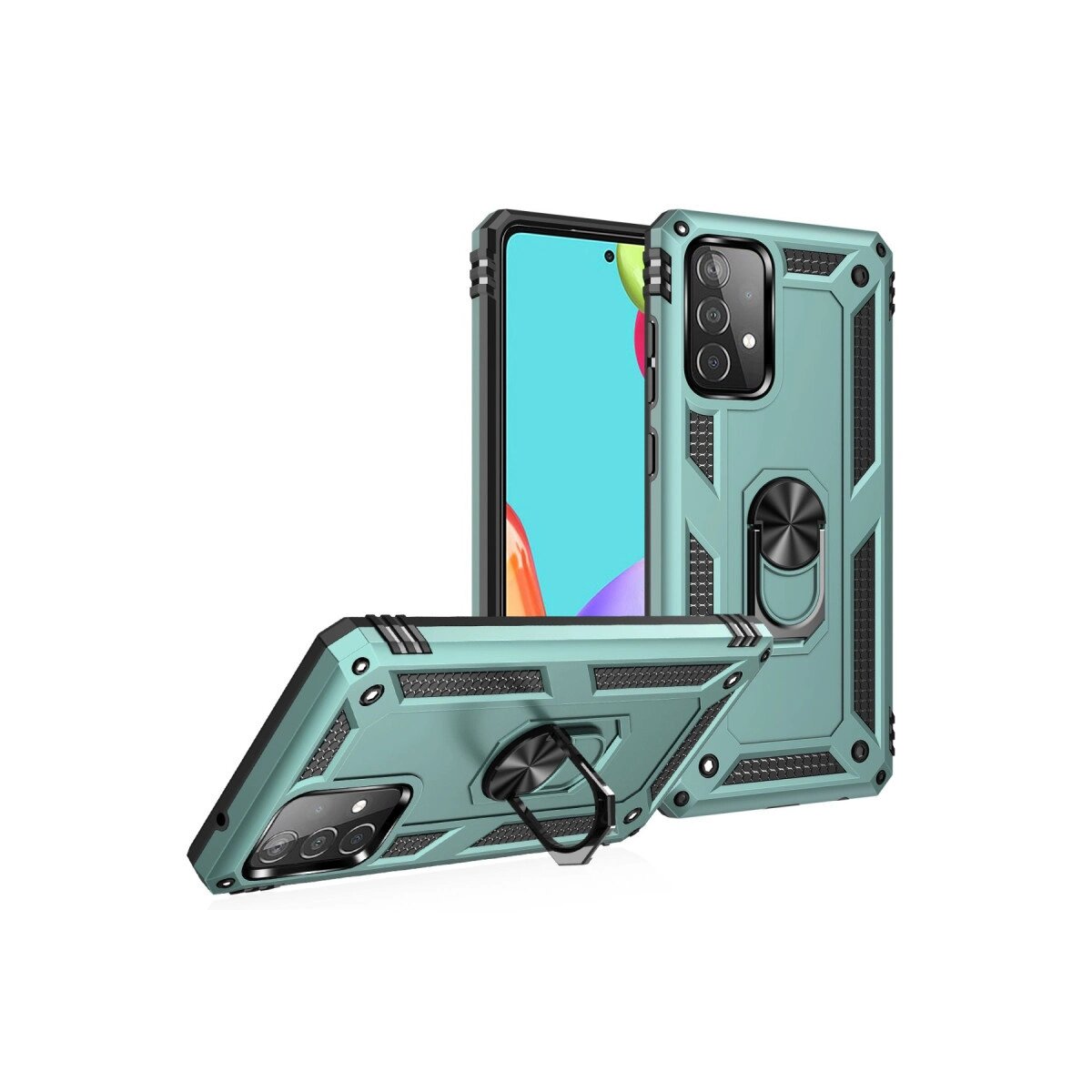 Samsung Galaxy A33 5g Kılıf Sofya Yüzüklü Silikon Kapak - Yeşil