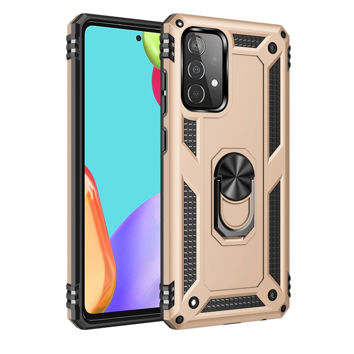 Samsung Galaxy A53 5g Kılıf Sofya Yüzüklü Silikon Kapak - Gold Samsung Galaxy A53 5g Kılıf Sofya Yüzüklü Silikon Kapak - Gold