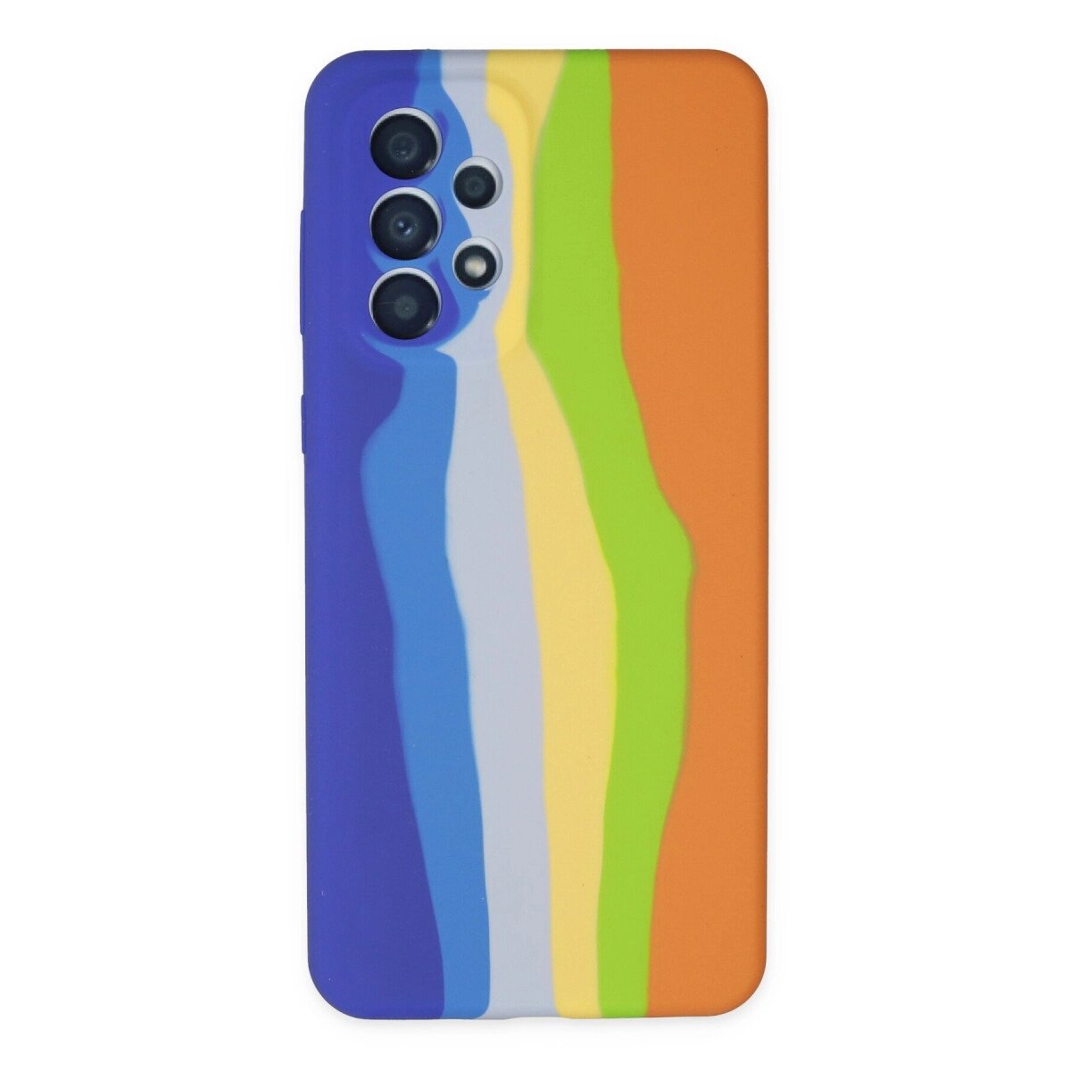 Samsung Galaxy A53 5g Kılıf Ebruli Lansman Silikon - Mavi-turuncu Samsung Galaxy A53 5g Kılıf Ebruli Lansman Silikon - Mavi-turuncu