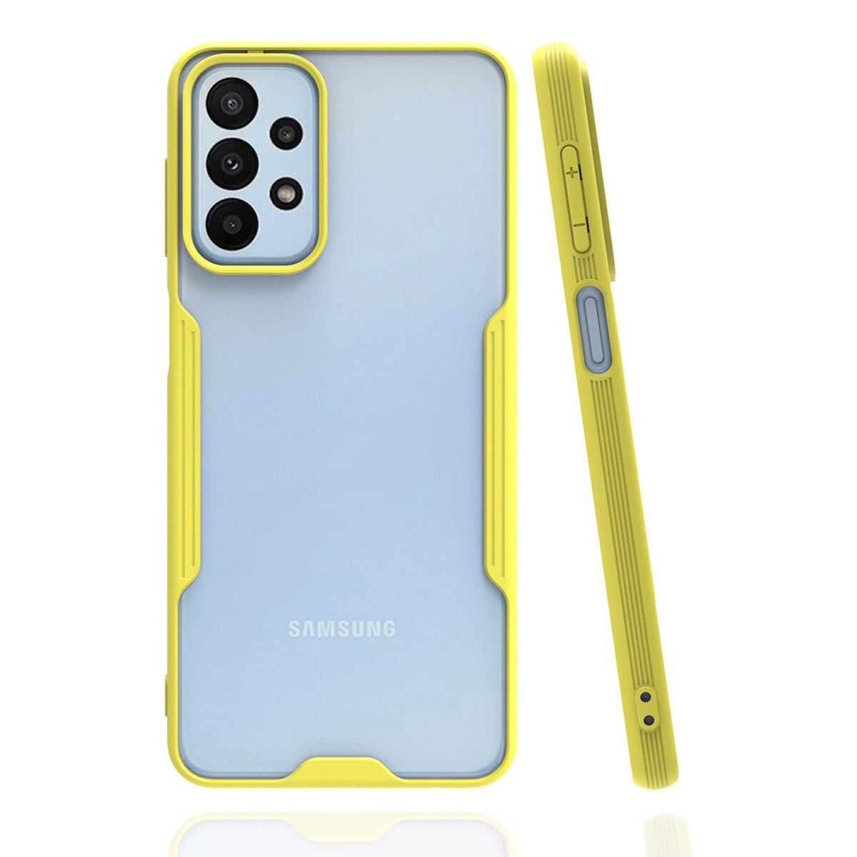 Samsung Galaxy A23 4g Kılıf Platin Silikon - Sarı Samsung Galaxy A23 4g Kılıf Platin Silikon - Sarı