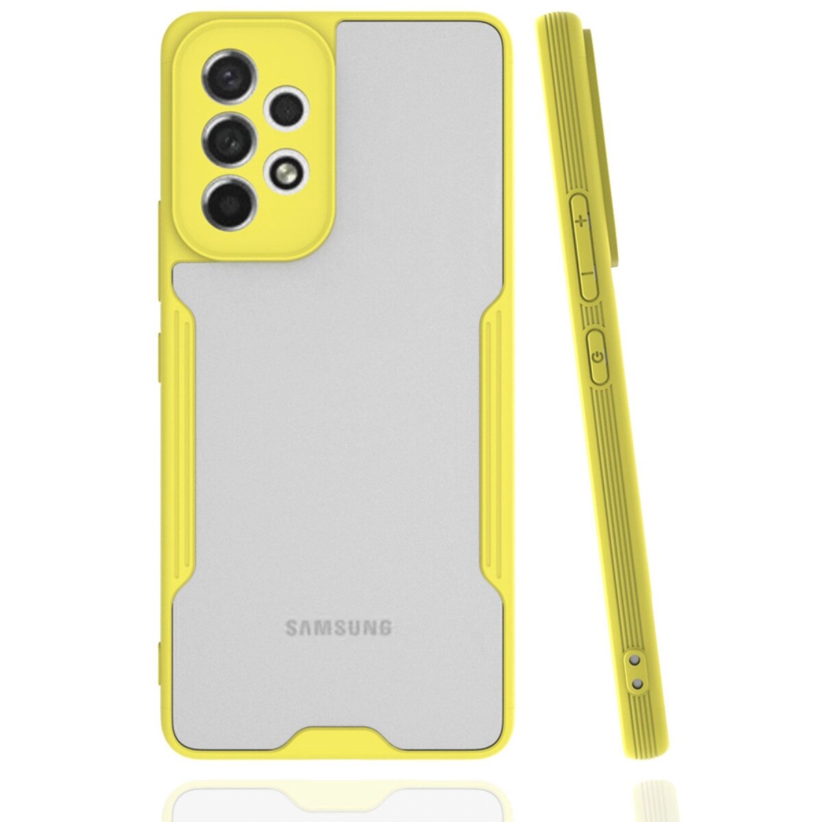 Samsung Galaxy A33 5g Kılıf Platin Silikon - Sarı Samsung Galaxy A33 5g Kılıf Platin Silikon - Sarı