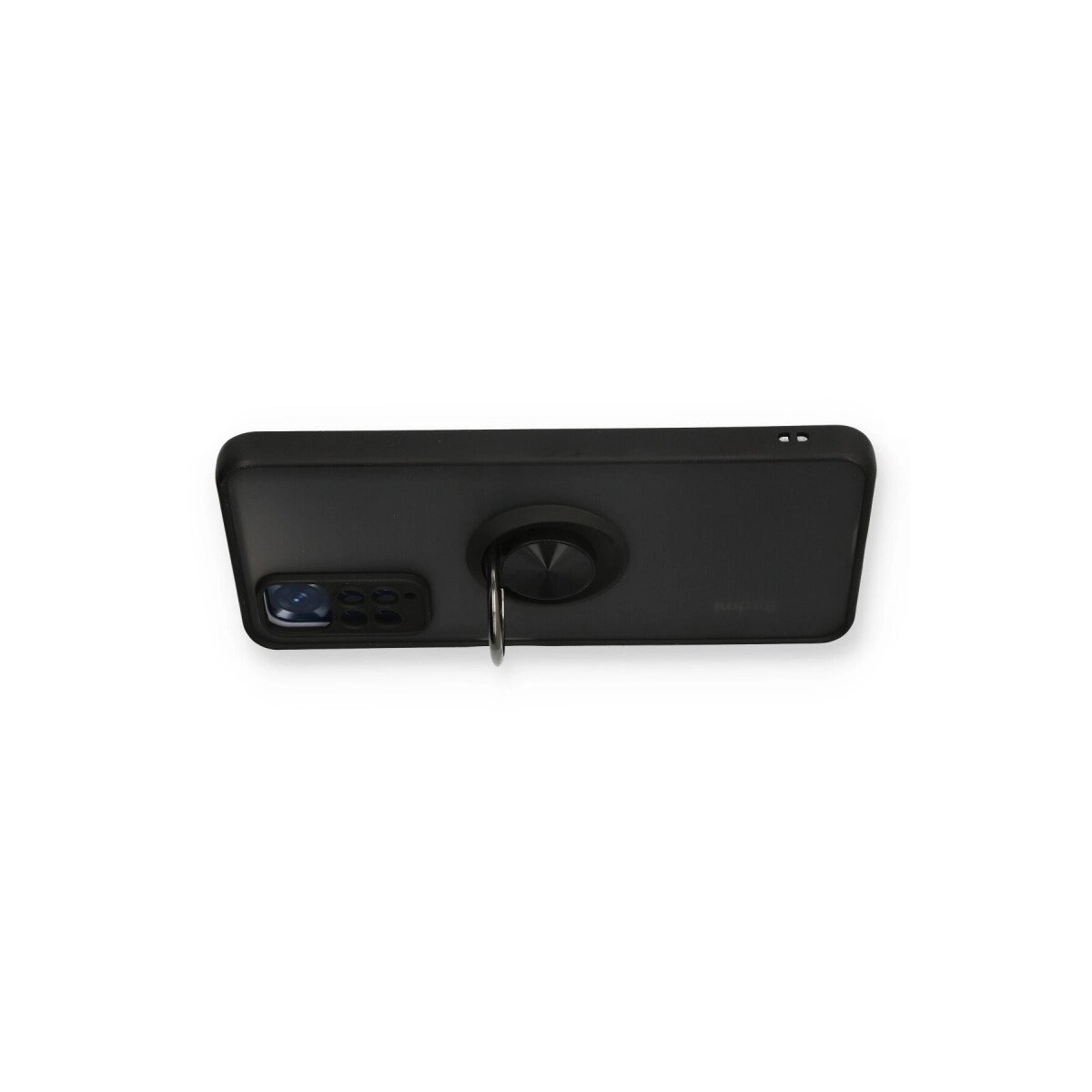 Xiaomi Redmi Note 11 Kılıf Montreal Yüzüklü Silikon Kapak - Siyah