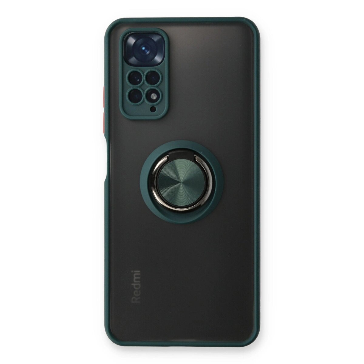 Xiaomi Redmi Note 11 Kılıf Montreal Yüzüklü Silikon Kapak - Yeşil Xiaomi Redmi Note 11 Kılıf Montreal Yüzüklü Silikon Kapak - Yeşil