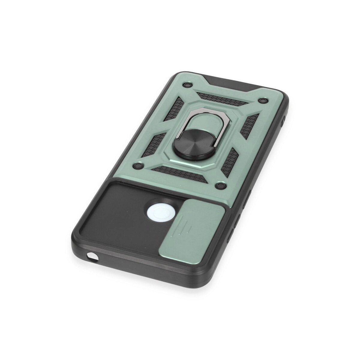 Xiaomi Redmi 12c Kılıf Pars Lens Yüzüklü Silikon - Yeşil Xiaomi Redmi 12c Kılıf Pars Lens Yüzüklü Silikon - Yeşil