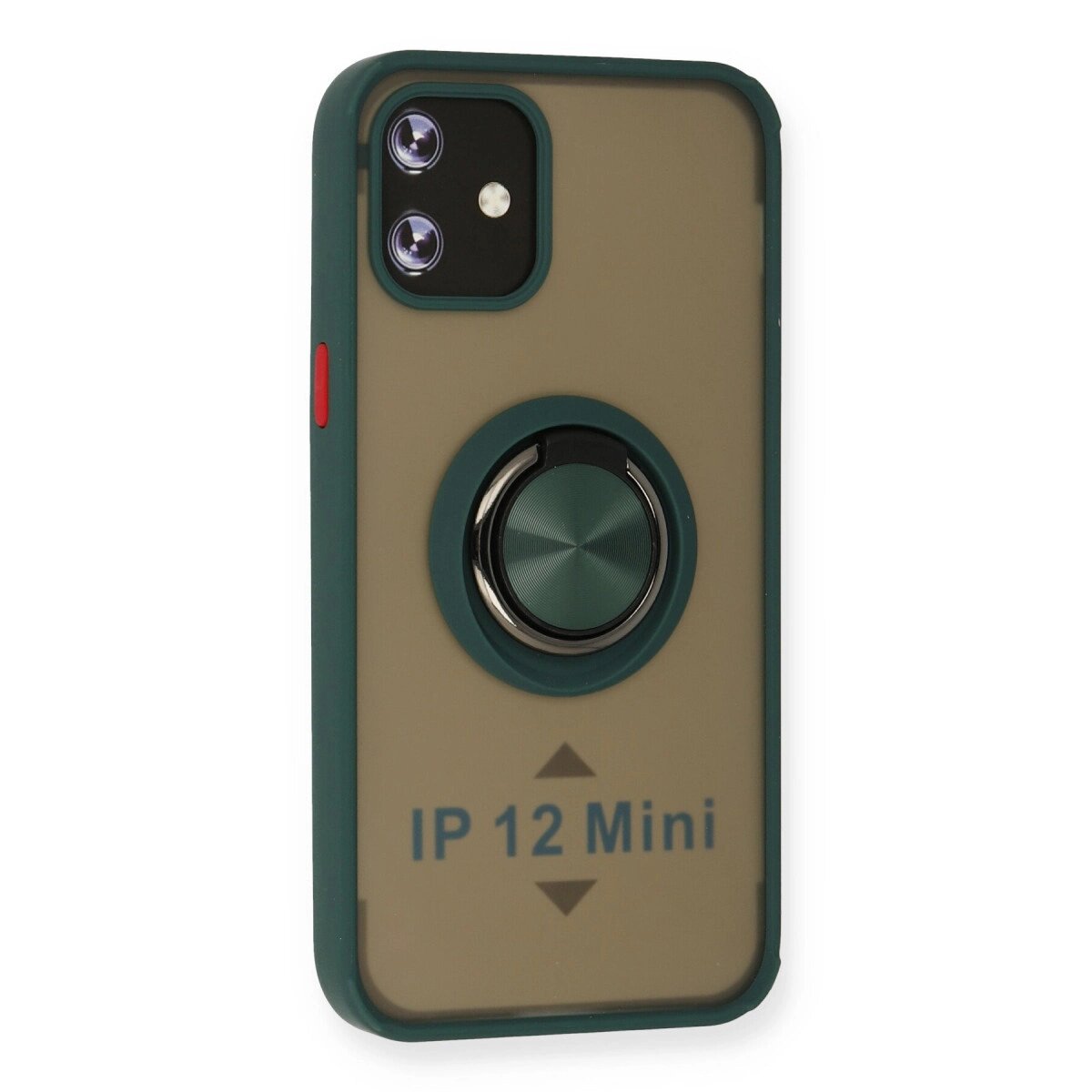 Apple İphone 12 Mini Kılıf Montreal Yüzüklü Silikon Kapak - Yeşil Apple İphone 12 Mini Kılıf Montreal Yüzüklü Silikon Kapak - Yeşil