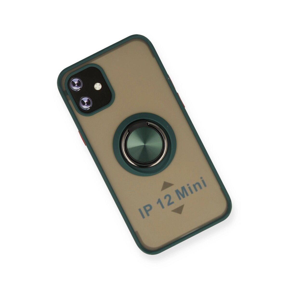 Apple İphone 12 Mini Kılıf Montreal Yüzüklü Silikon Kapak - Yeşil Apple İphone 12 Mini Kılıf Montreal Yüzüklü Silikon Kapak - Yeşil