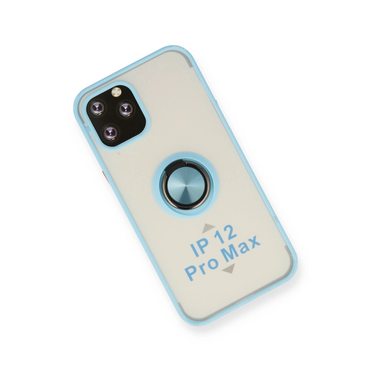 Apple İphone 12 Pro Max Kılıf Montreal Yüzüklü Silikon Kapak - Buz Mavi Apple İphone 12 Pro Max Kılıf Montreal Yüzüklü Silikon Kapak - Buz Mavi