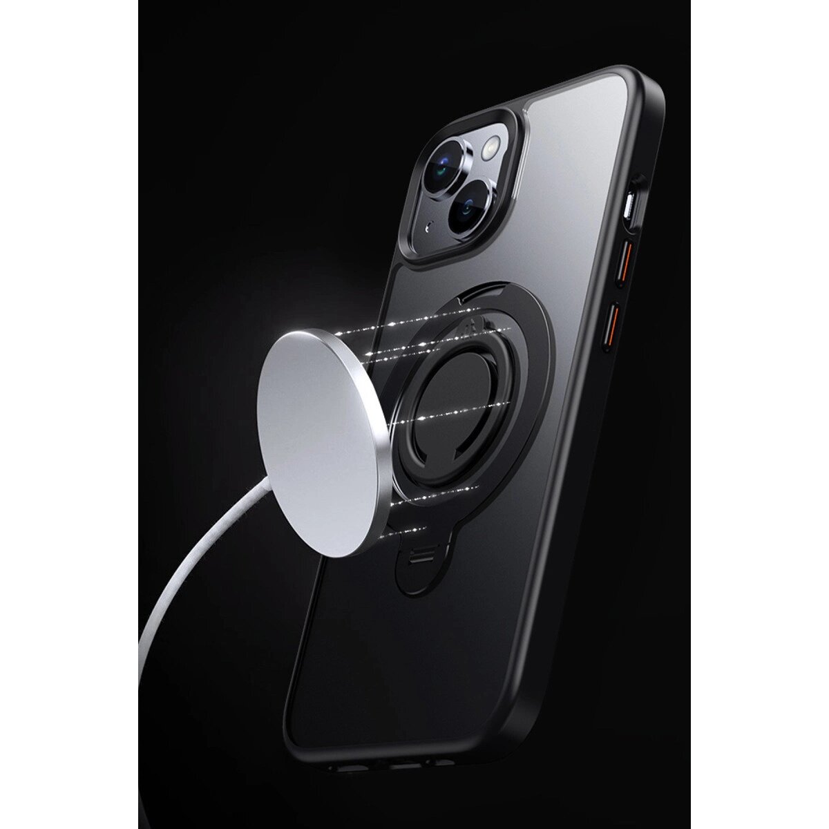 Joko Apple İphone 12 Avatar 360 Dönen Magsafe Kapak - Siyah