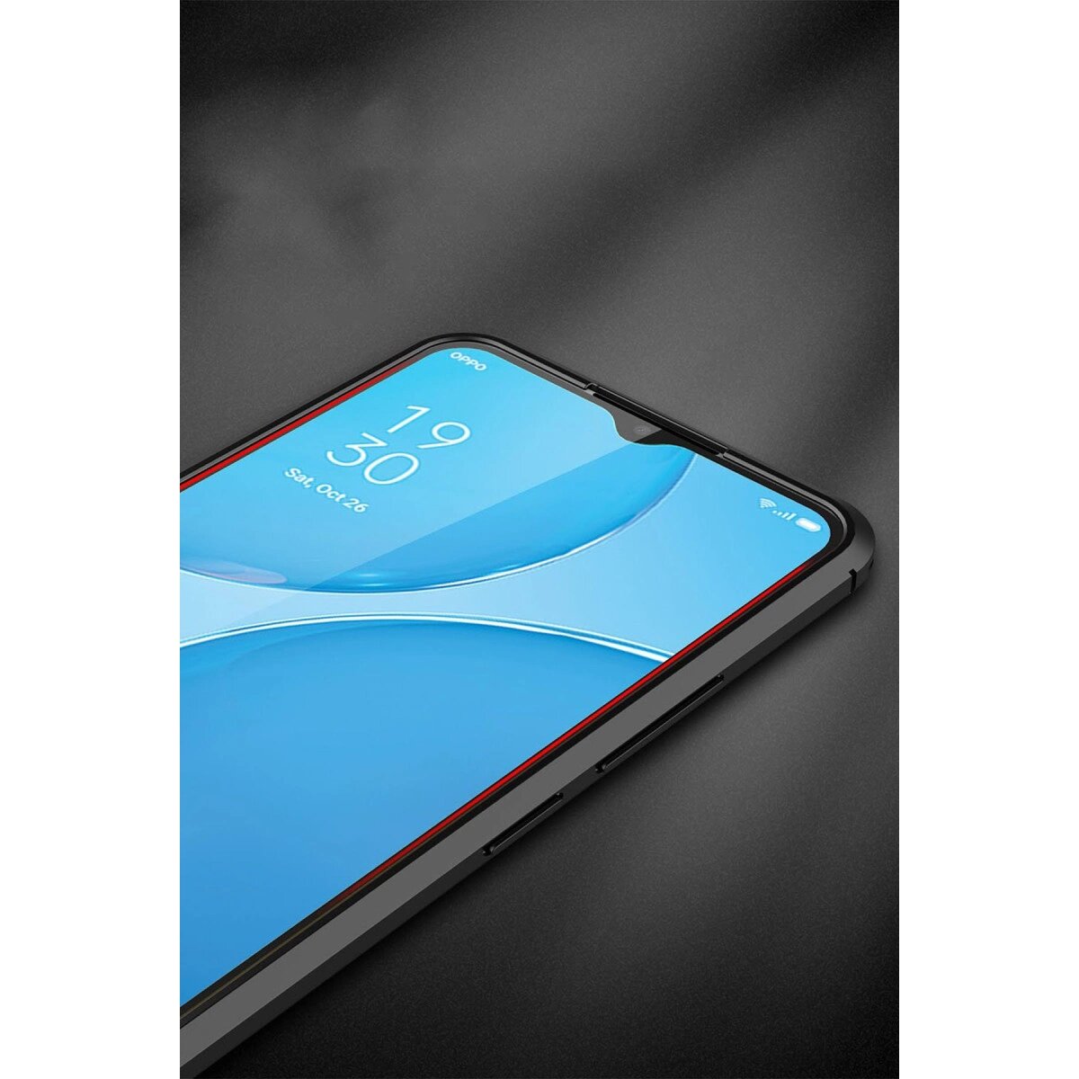 Oppo A15 Kılıf Auto Focus Kapak - Kırmızı Oppo A15 Kılıf Auto Focus Kapak - Kırmızı
