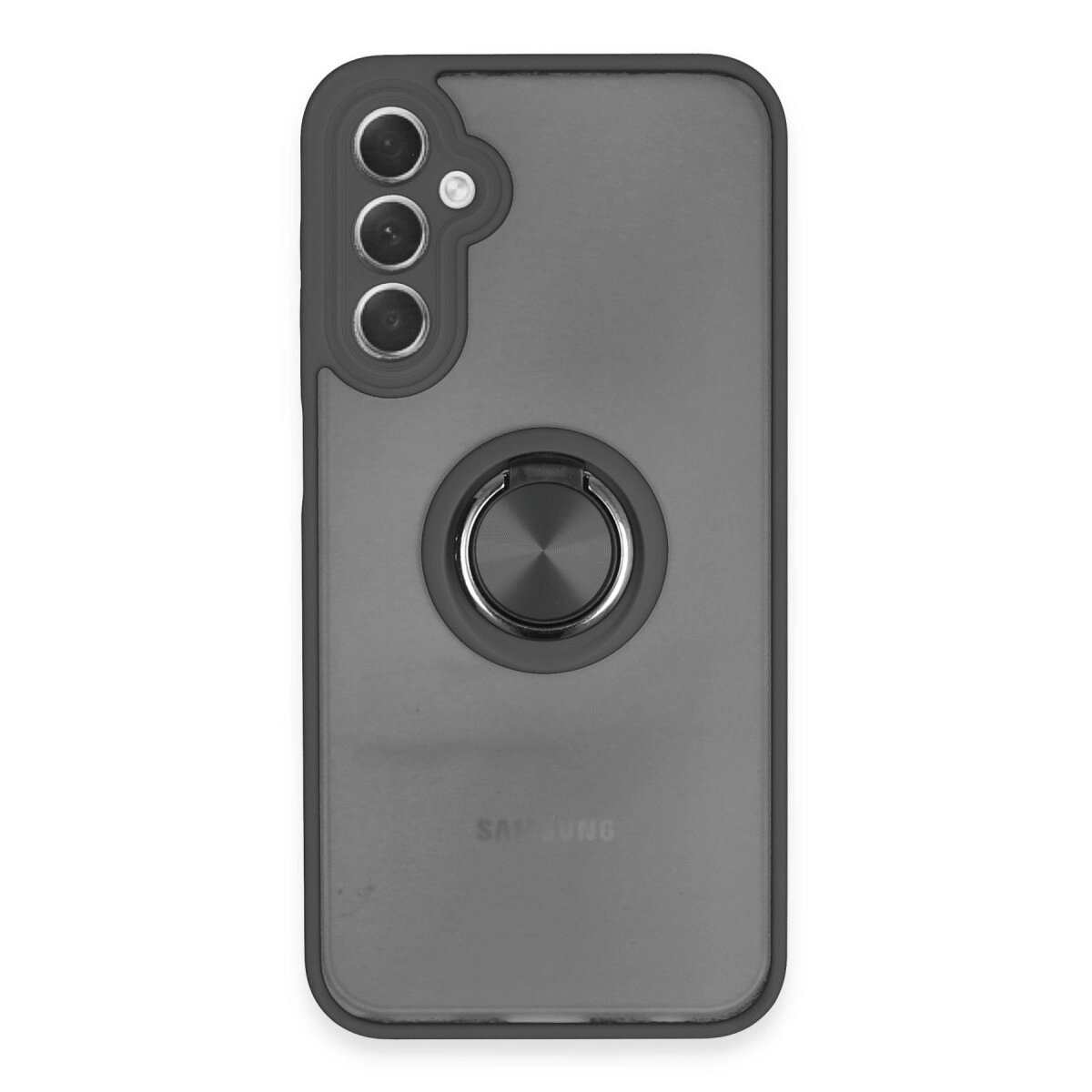 Samsung Galaxy A24 4g Kılıf Montreal Yüzüklü Silikon Kapak - Siyah Samsung Galaxy A24 4g Kılıf Montreal Yüzüklü Silikon Kapak - Siyah