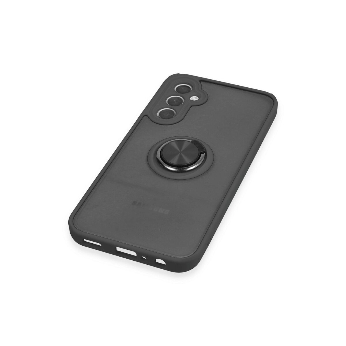 Samsung Galaxy A24 4g Kılıf Montreal Yüzüklü Silikon Kapak - Siyah Samsung Galaxy A24 4g Kılıf Montreal Yüzüklü Silikon Kapak - Siyah