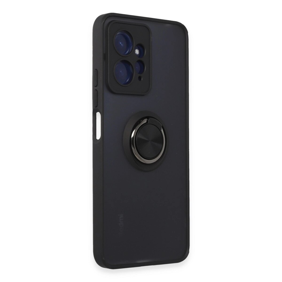 Xiaomi Redmi Note 12 4g Kılıf Montreal Yüzüklü Silikon Kapak - Siyah