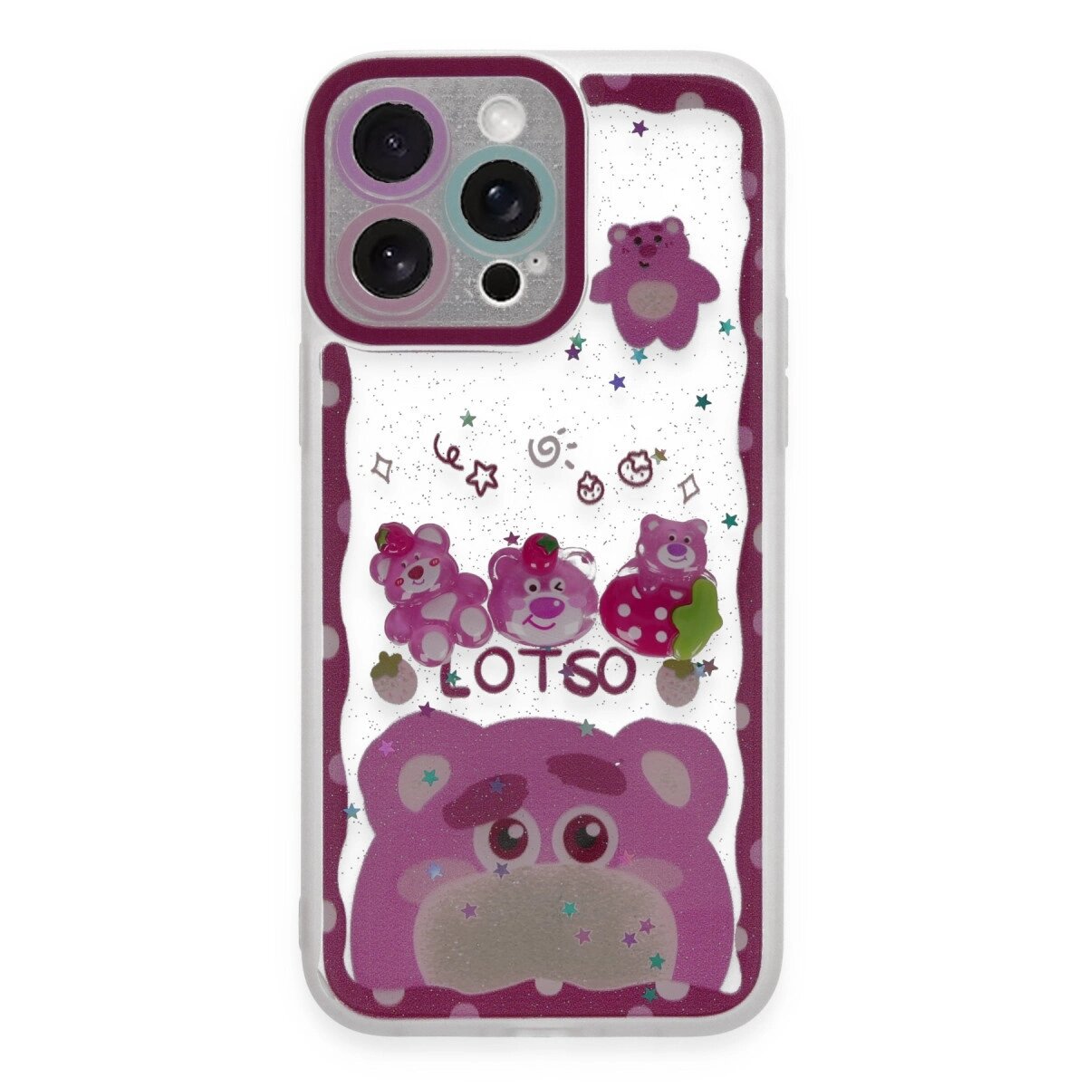 Apple İphone 14 Pro Max Kılıf Sweet Desenli Silikon Kapak - Pembe