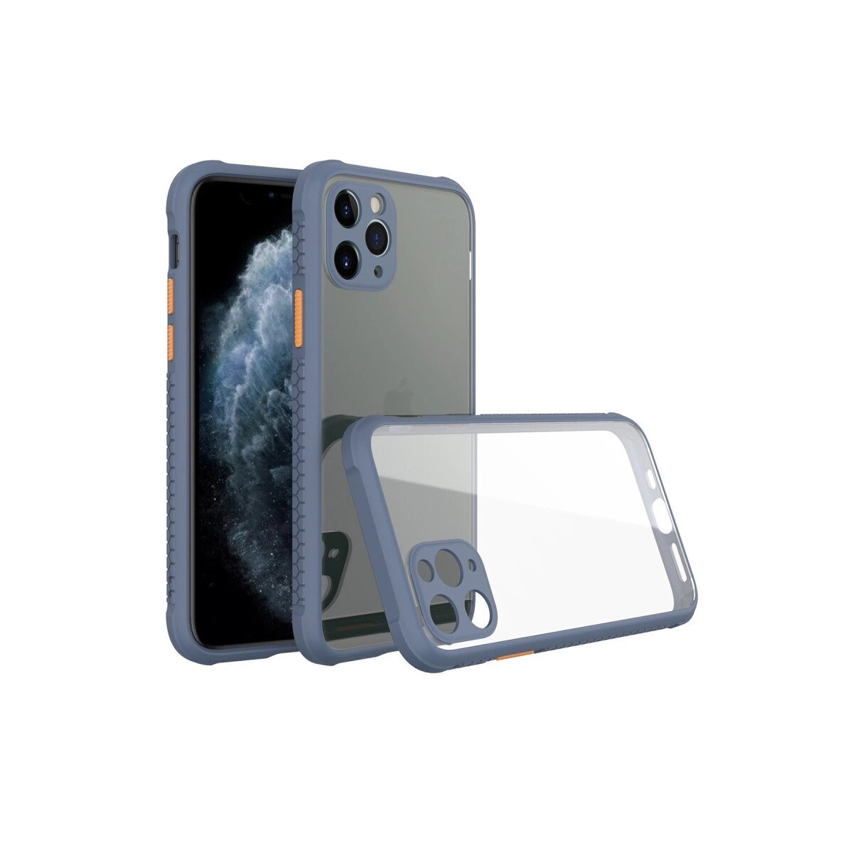 Apple İphone 11 Pro Max Kılıf Miami Şeffaf Silikon - Gri Apple İphone 11 Pro Max Kılıf Miami Şeffaf Silikon - Gri
