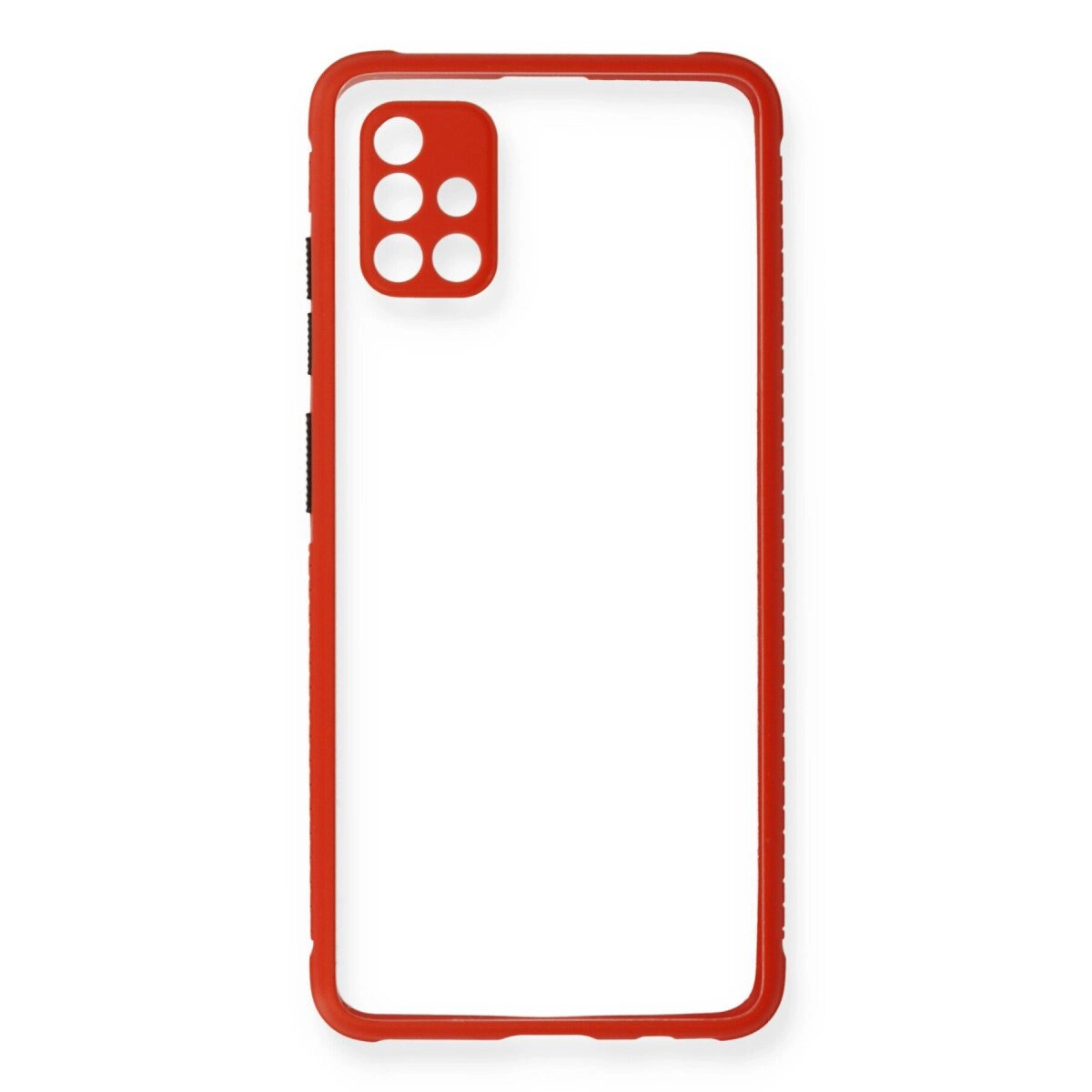 Samsung Galaxy A71 Kılıf Miami Şeffaf Silikon - Kırmızı Samsung Galaxy A71 Kılıf Miami Şeffaf Silikon - Kırmızı
