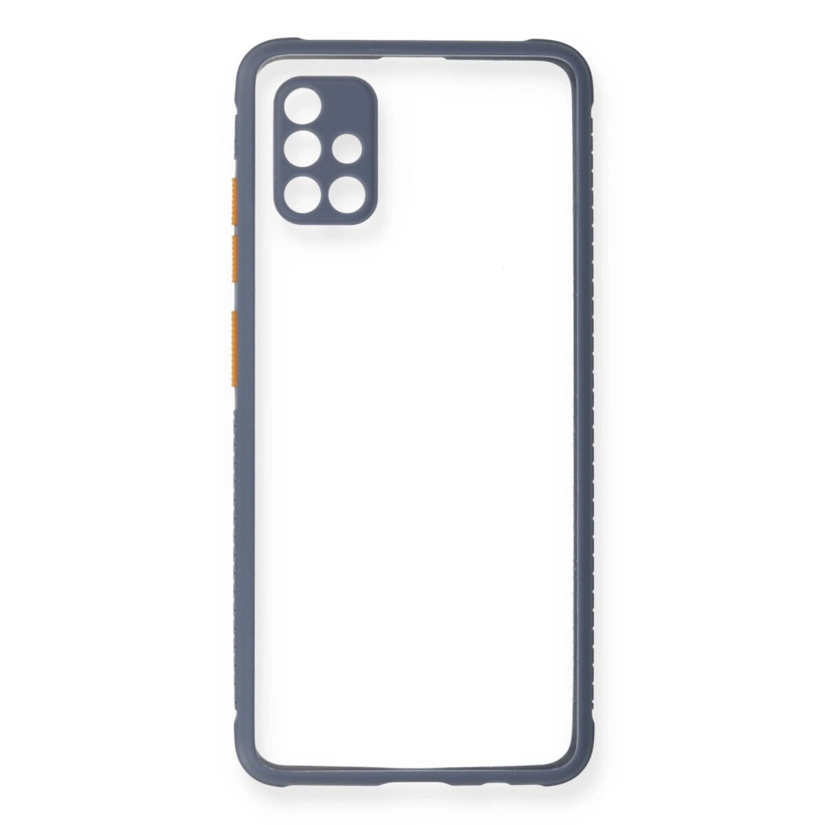 Samsung Galaxy A71 Kılıf Miami Şeffaf Silikon - Gri Samsung Galaxy A71 Kılıf Miami Şeffaf Silikon - Gri