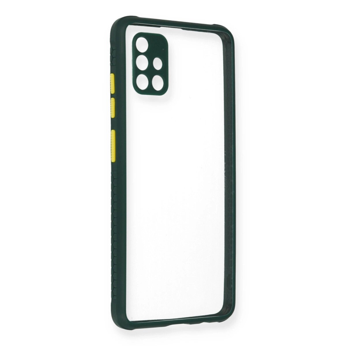 Samsung Galaxy A71 Kılıf Miami Şeffaf Silikon - Koyu Yeşil Samsung Galaxy A71 Kılıf Miami Şeffaf Silikon - Koyu Yeşil