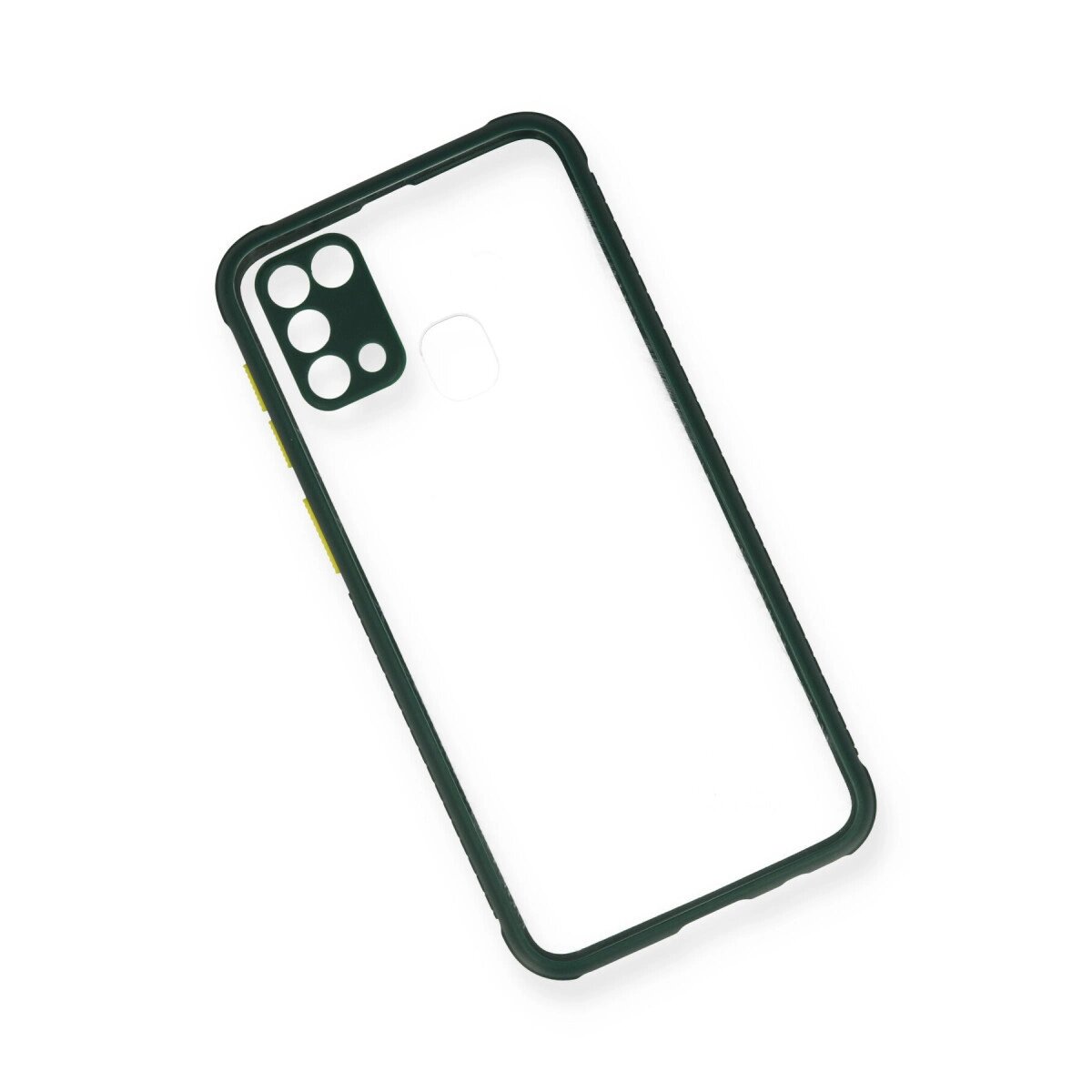 Samsung Galaxy M31 Kılıf Miami Şeffaf Silikon - Koyu Yeşil Samsung Galaxy M31 Kılıf Miami Şeffaf Silikon - Koyu Yeşil