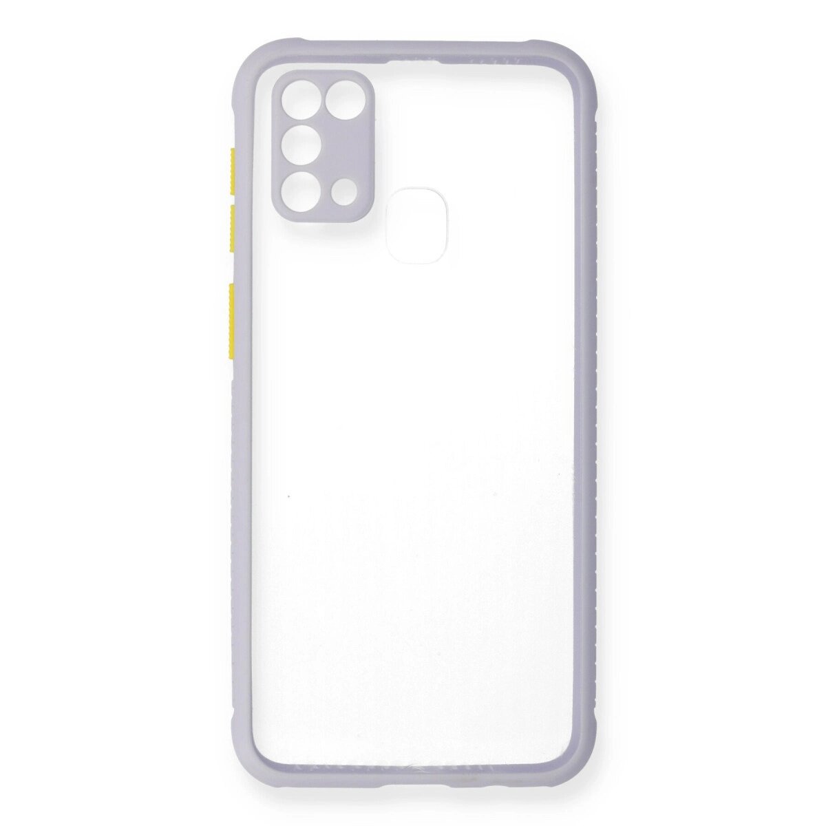 Samsung Galaxy M31 Kılıf Miami Şeffaf Silikon - Lila Samsung Galaxy M31 Kılıf Miami Şeffaf Silikon - Lila