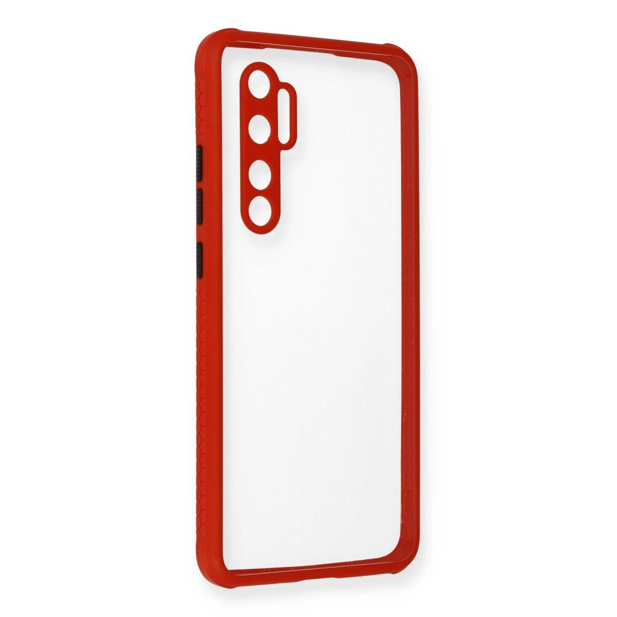 Xiaomi Mi Note 10 Lite Kılıf Miami Şeffaf Silikon - Kırmızı Xiaomi Mi Note 10 Lite Kılıf Miami Şeffaf Silikon - Kırmızı