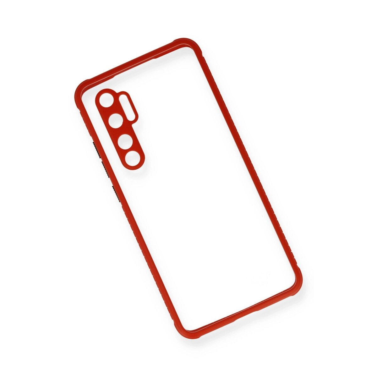 Xiaomi Mi Note 10 Lite Kılıf Miami Şeffaf Silikon - Kırmızı Xiaomi Mi Note 10 Lite Kılıf Miami Şeffaf Silikon - Kırmızı