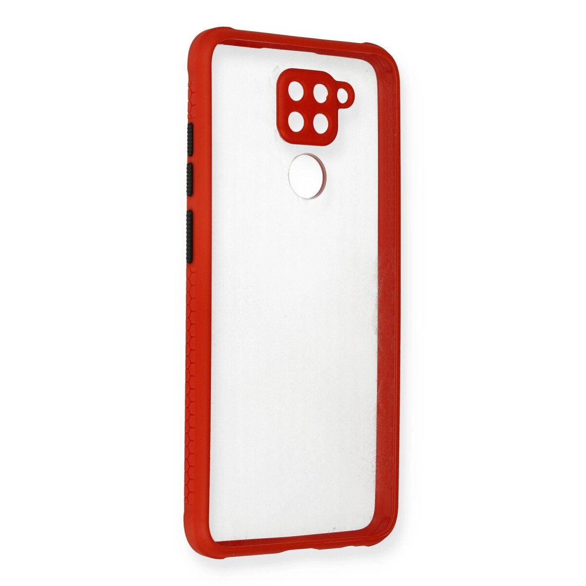 Xiaomi Redmi Note 9 Kılıf Miami Şeffaf Silikon - Kırmızı Xiaomi Redmi Note 9 Kılıf Miami Şeffaf Silikon - Kırmızı