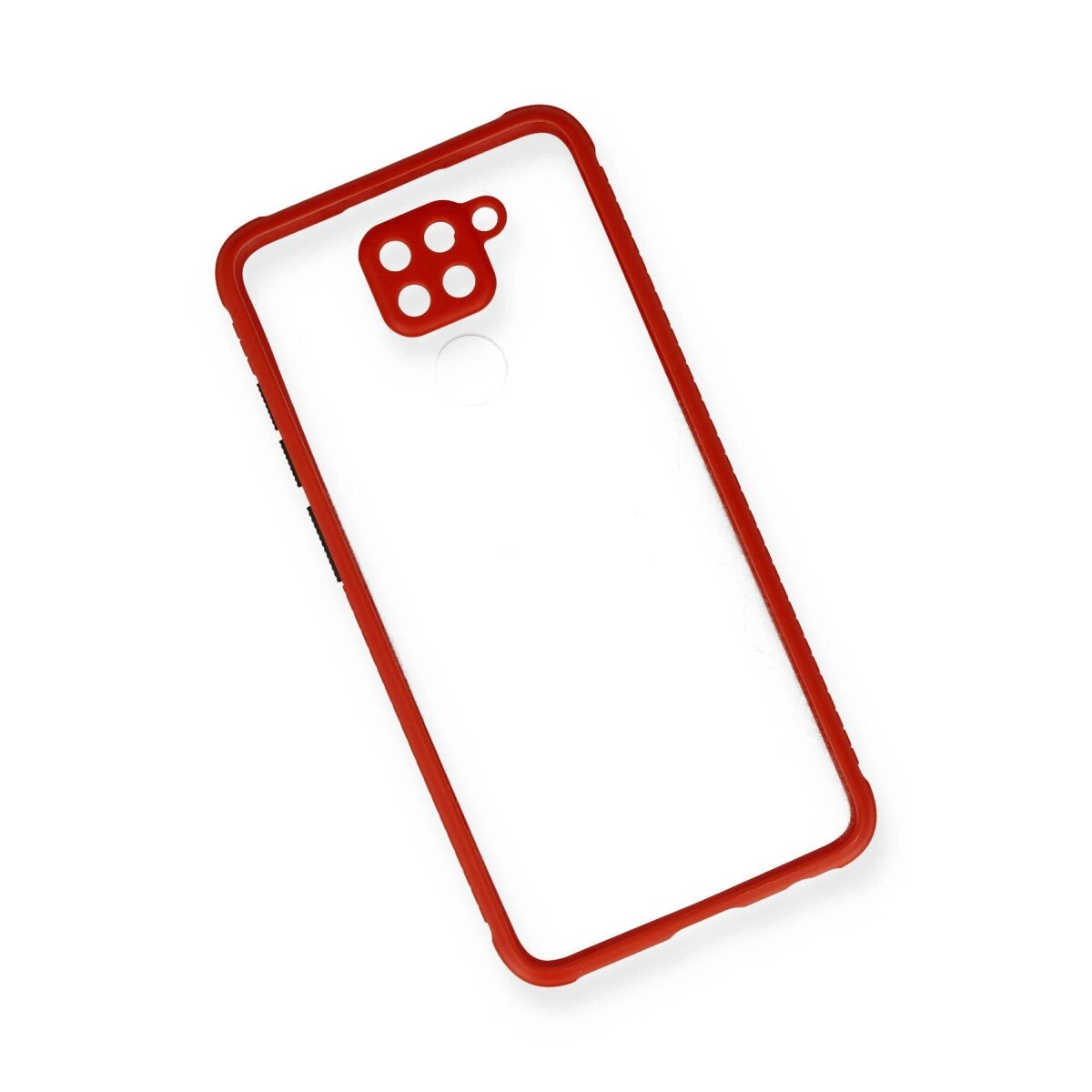 Xiaomi Redmi Note 9 Kılıf Miami Şeffaf Silikon - Kırmızı Xiaomi Redmi Note 9 Kılıf Miami Şeffaf Silikon - Kırmızı
