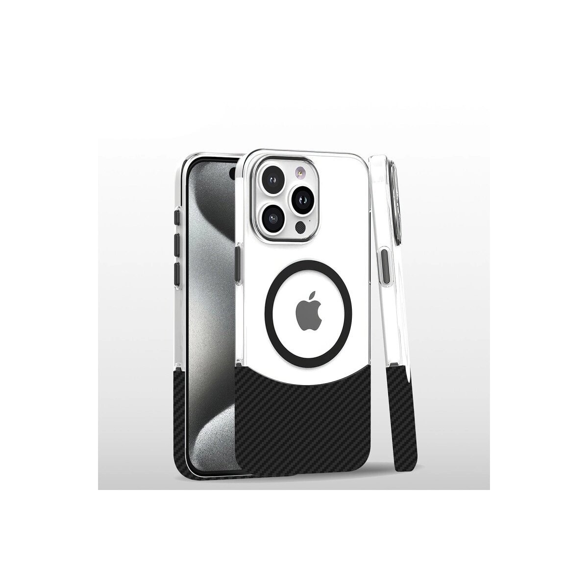 Joko Apple İphone 16 Pro Carbon Puzzle Magsafe Kapak - Siyah-2