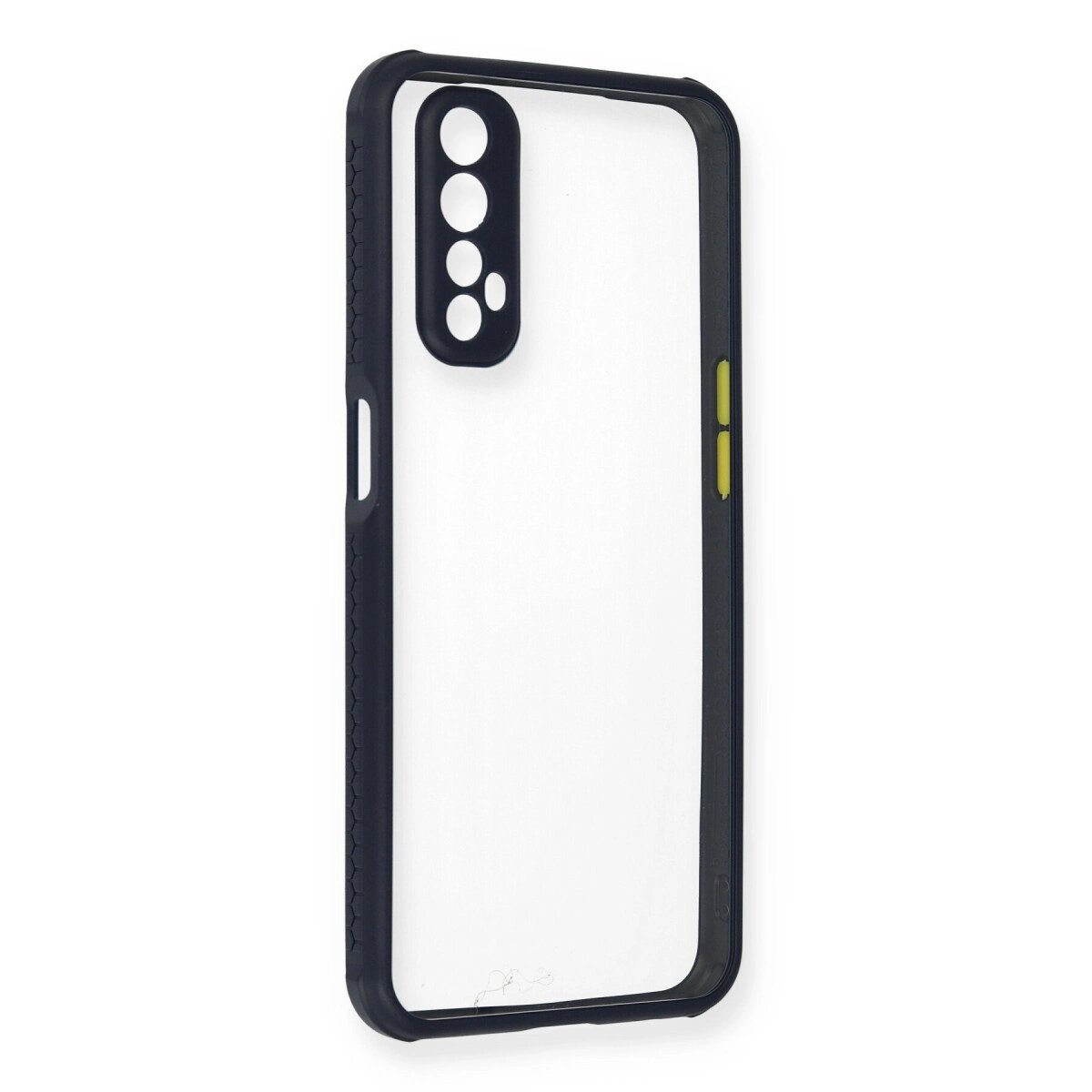 Realme 7 Kılıf Miami Şeffaf Silikon - Lacivert Realme 7 Kılıf Miami Şeffaf Silikon - Lacivert