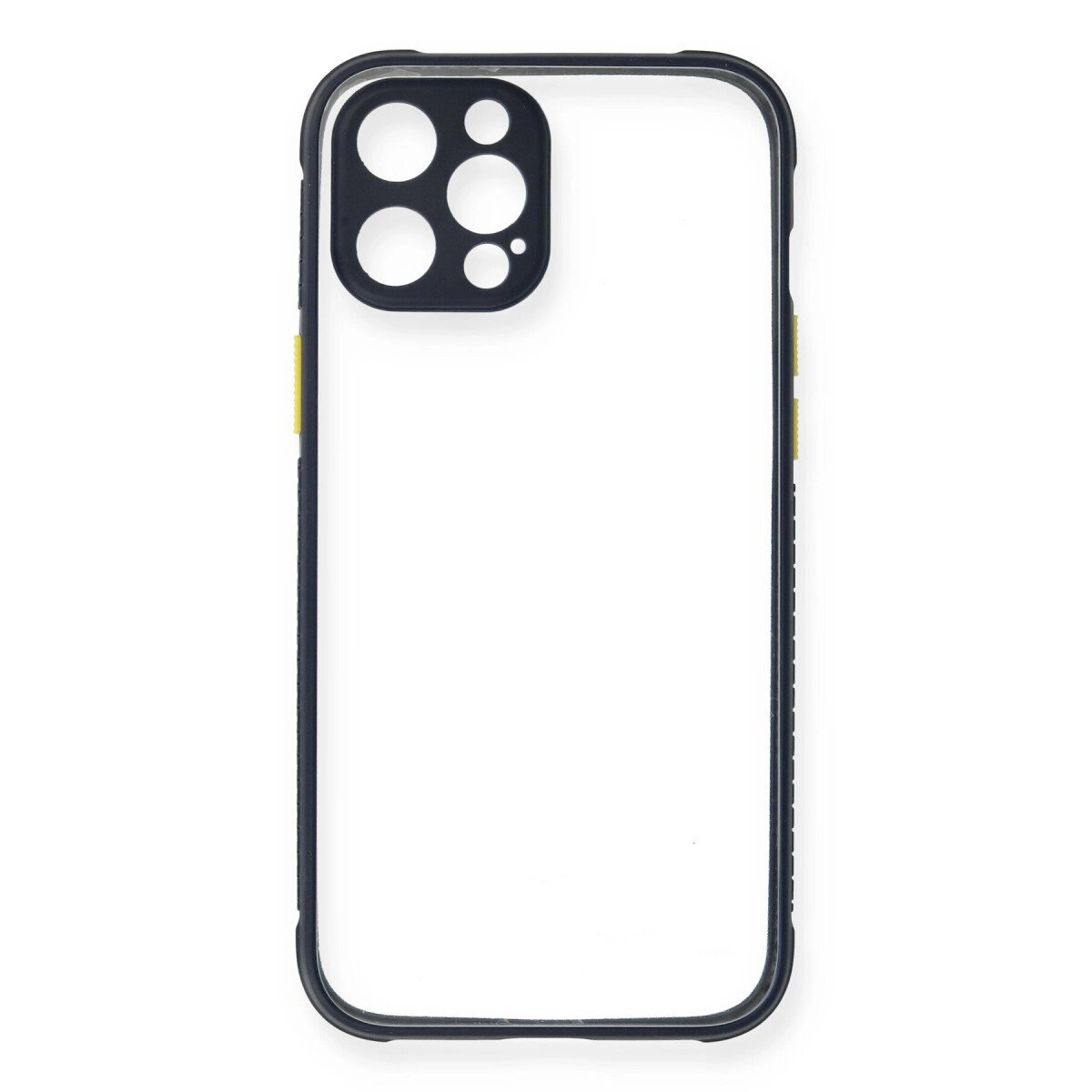 Apple İphone 12 Pro Kılıf Miami Şeffaf Silikon - Lacivert Apple İphone 12 Pro Kılıf Miami Şeffaf Silikon - Lacivert