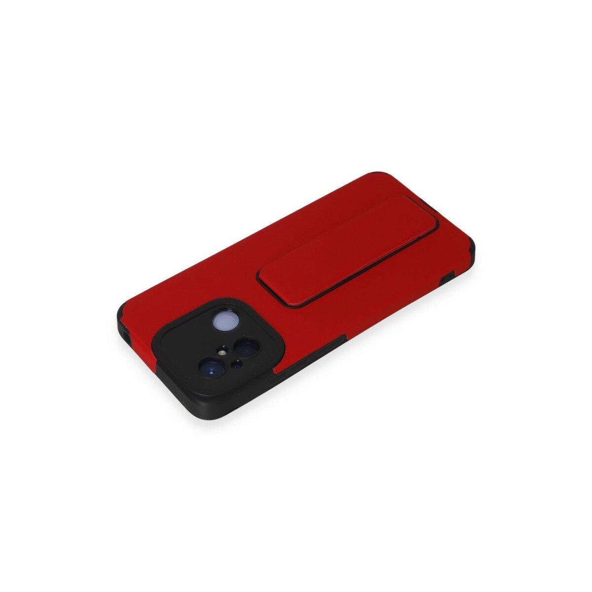 Xiaomi Redmi 12c Kılıf Mega Standlı Silikon - Kırmızı Xiaomi Redmi 12c Kılıf Mega Standlı Silikon - Kırmızı
